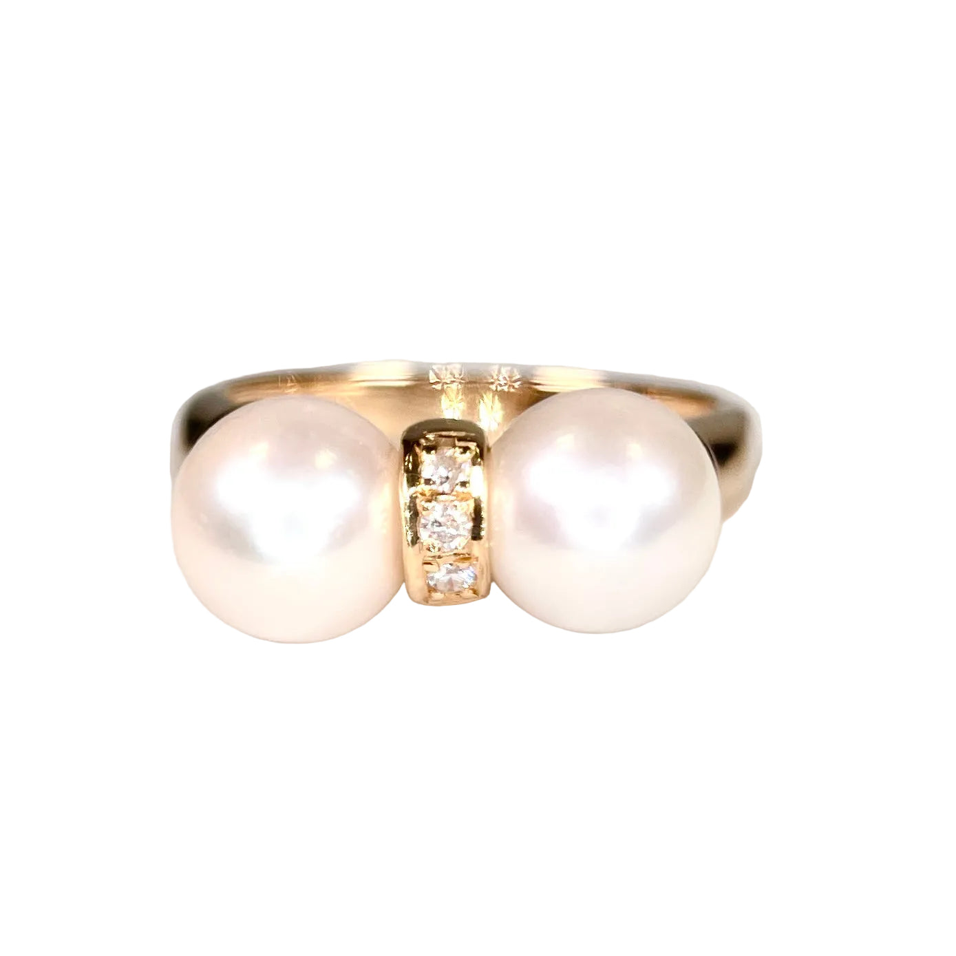 2602 K18YG Ring pearl 7.5mm/D3.6g #11.5