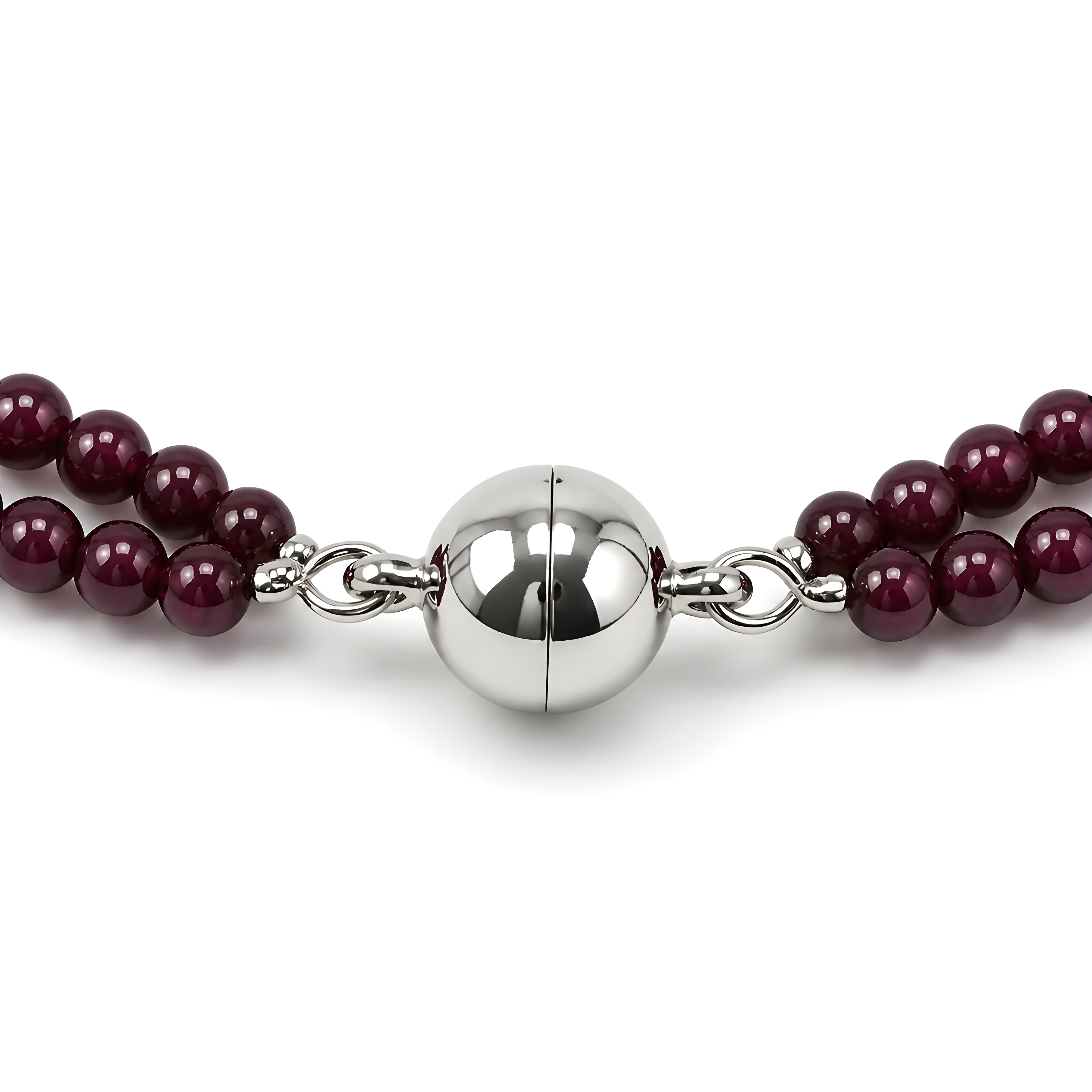 2608 secondhand garnet necklace 48㎝