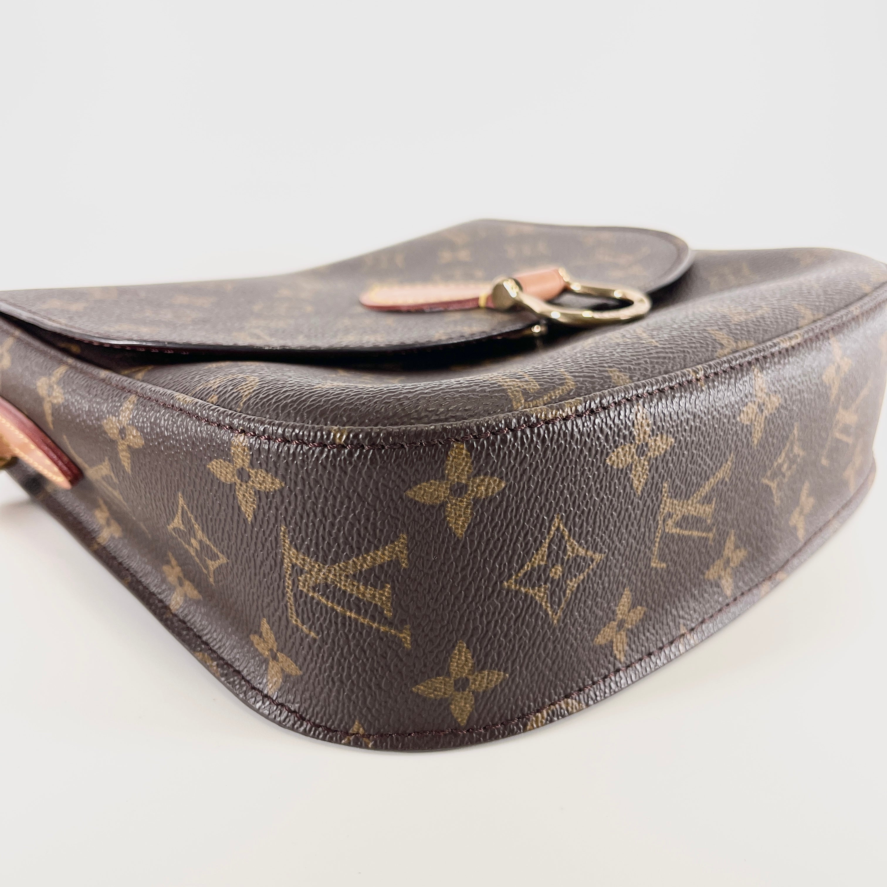 2606 secondhand LV Monogram M51242 PVC Saint Cloud GM Shoulder bag Brown