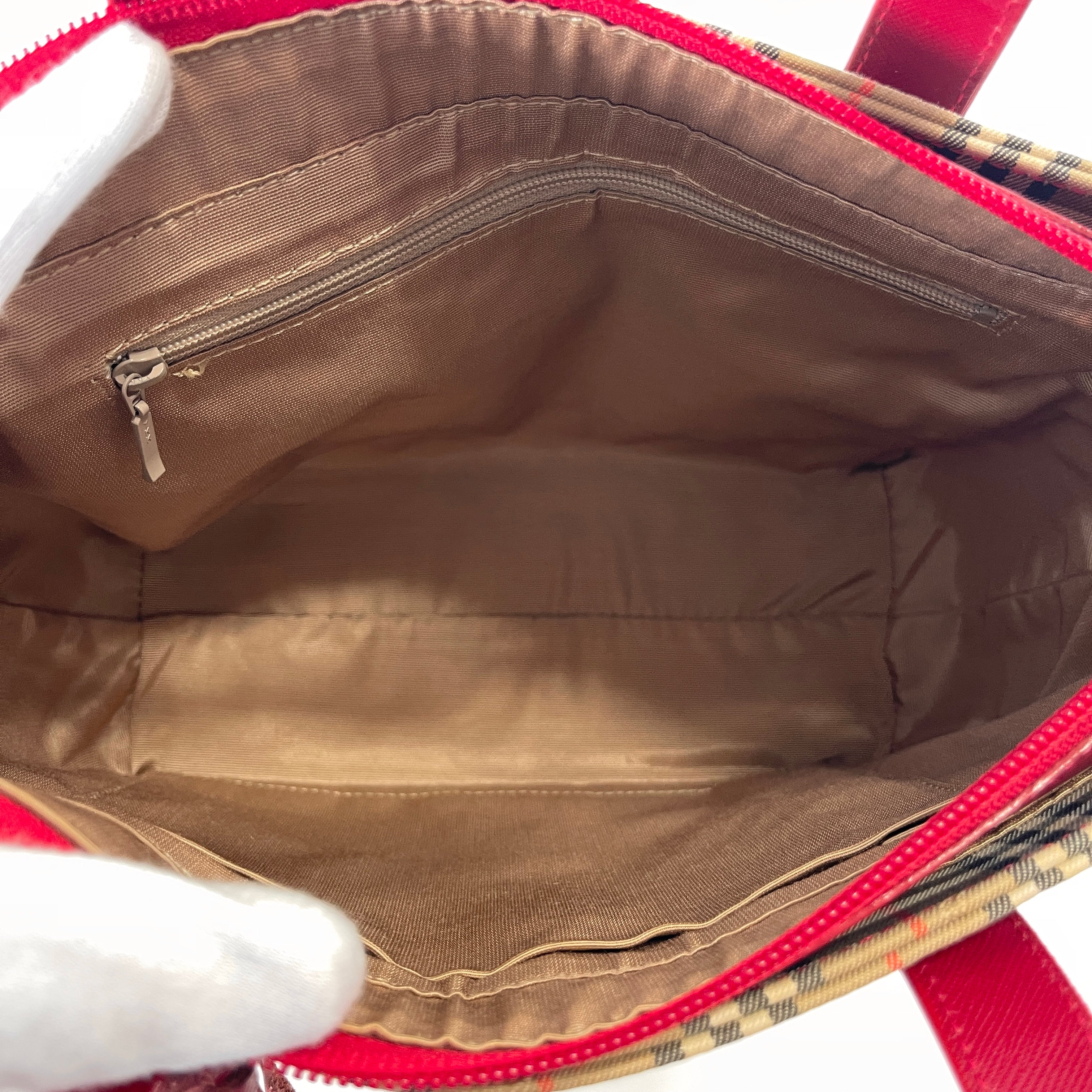 2605 secondhand BURBERRY check hand bag