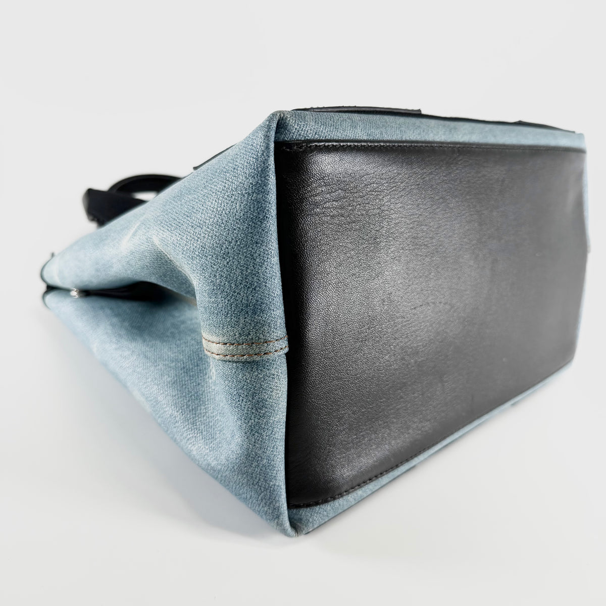 2608 secondhand BALENCIAGA cover M Tote Bag coating canvas 535269 blue pouch B