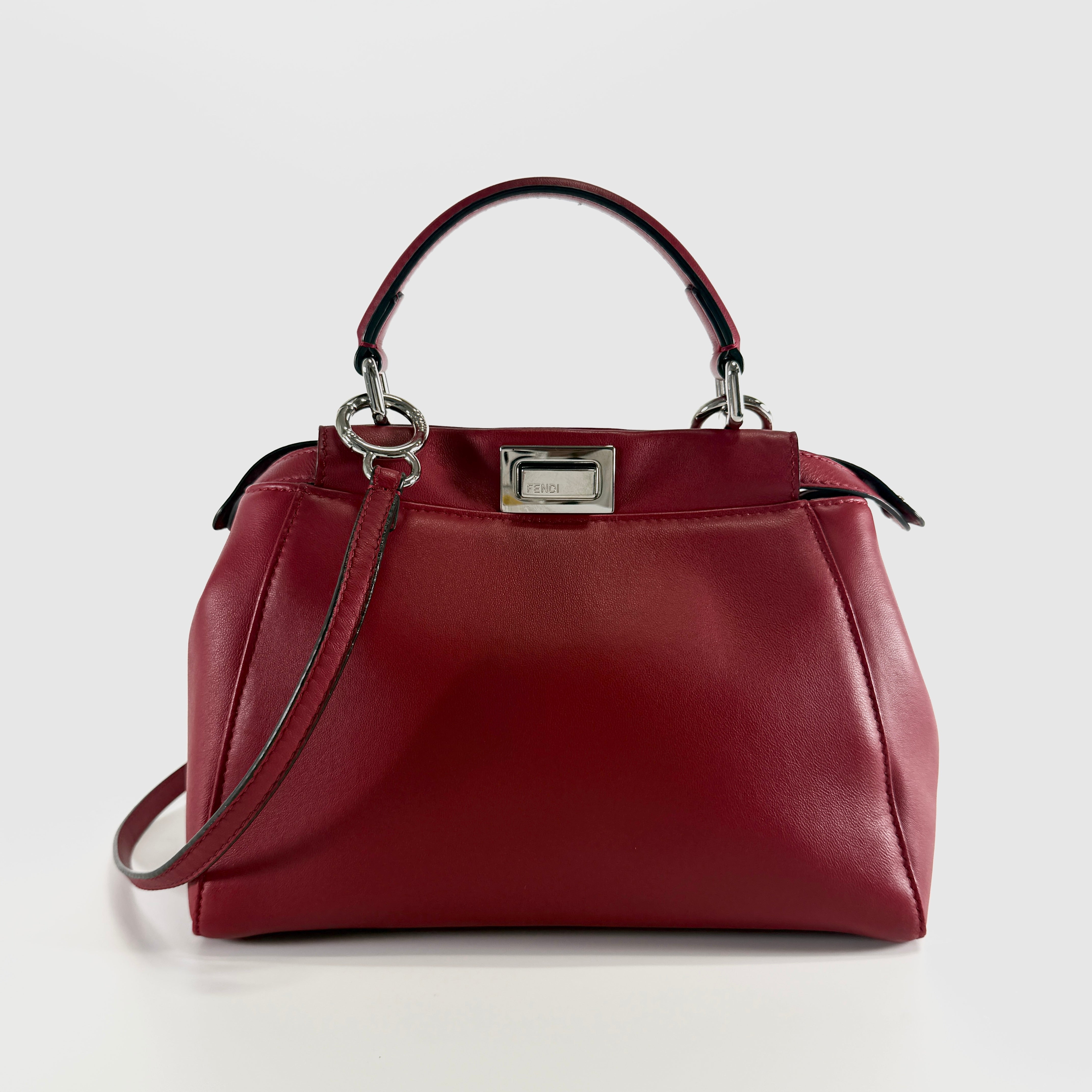 2605 secondhand FENDI leather Peekaboo 2WAY bag