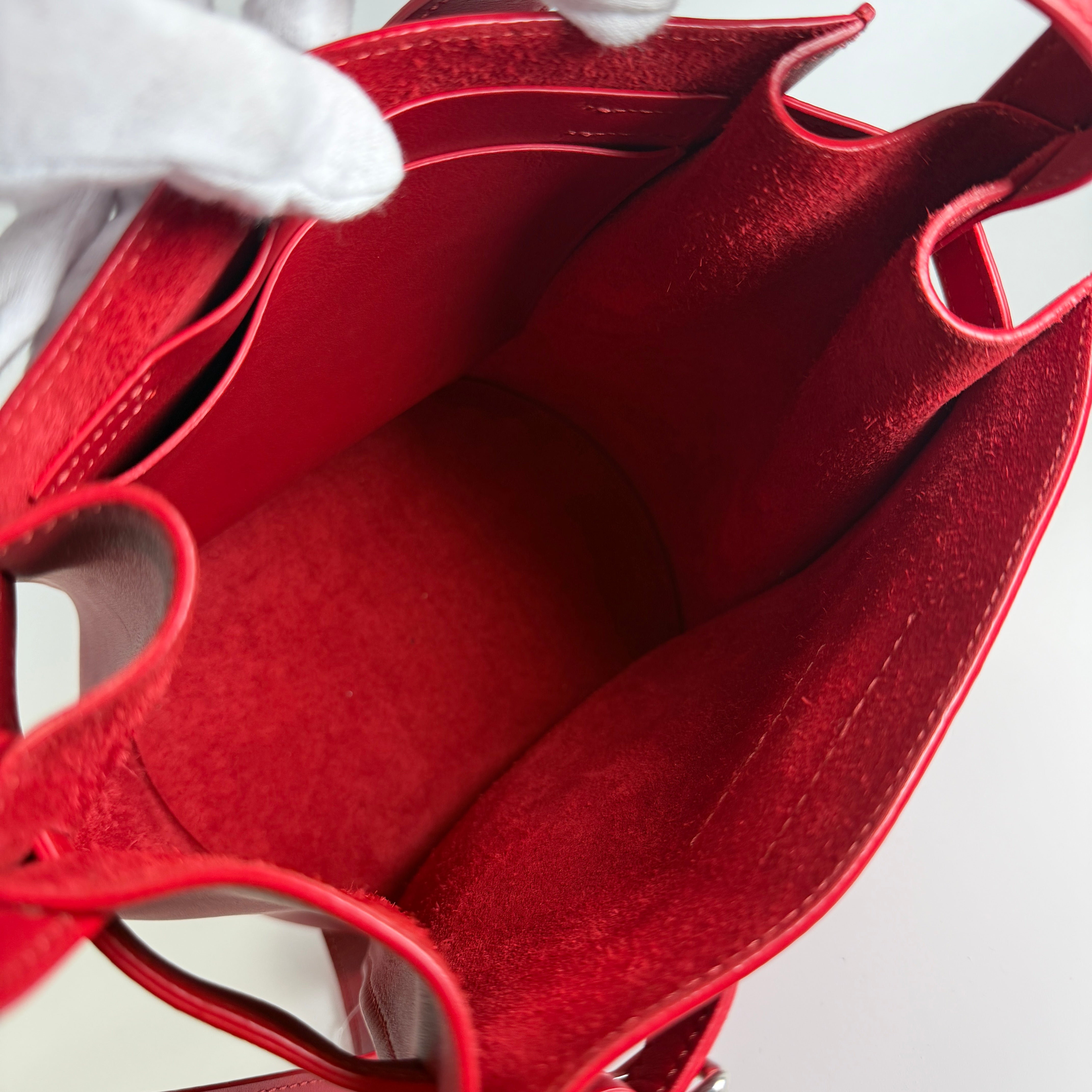 2607 secondhand CELINE big bag bucket leather Shoulder bag Red