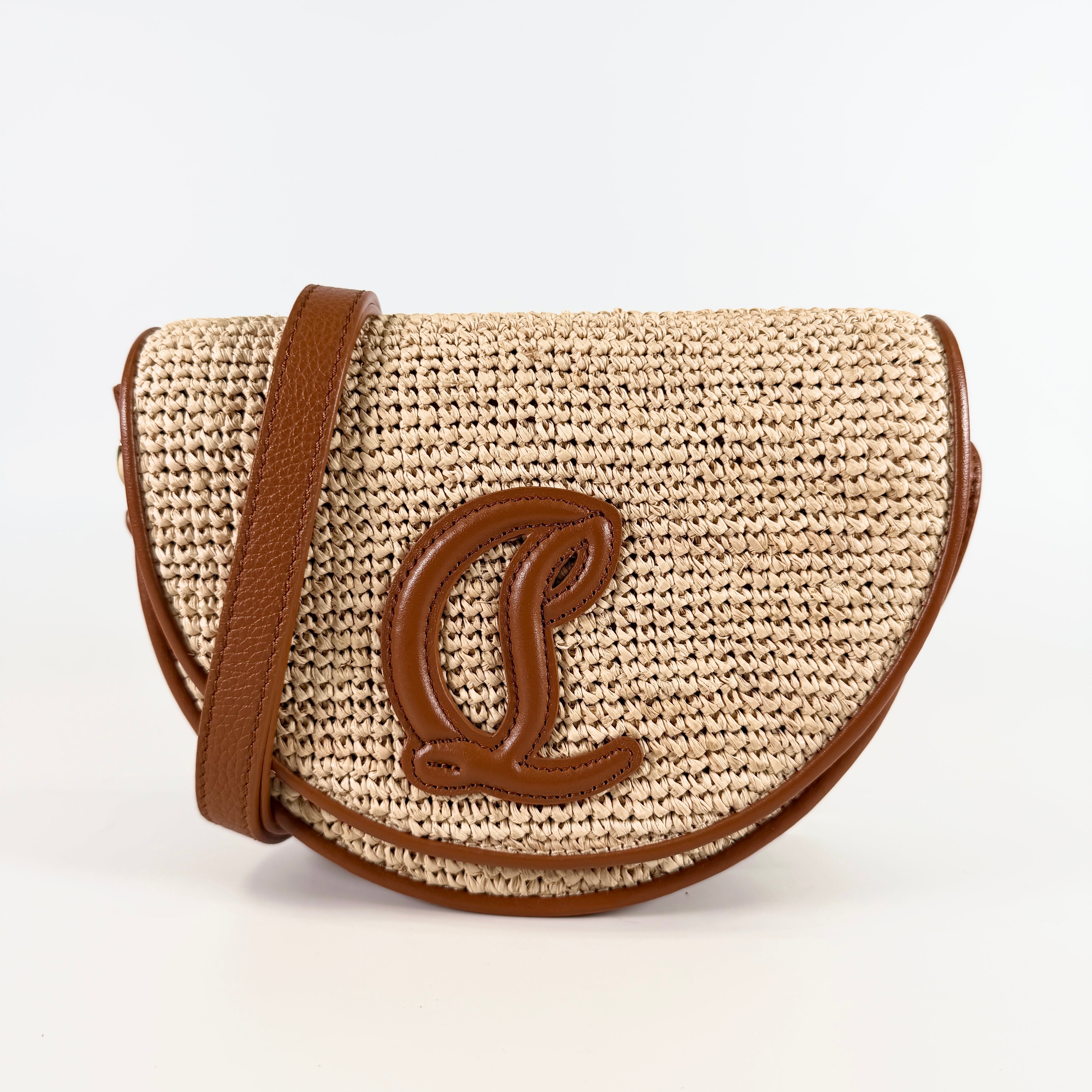2606 secondhand Christian Louboutin shoulder straw