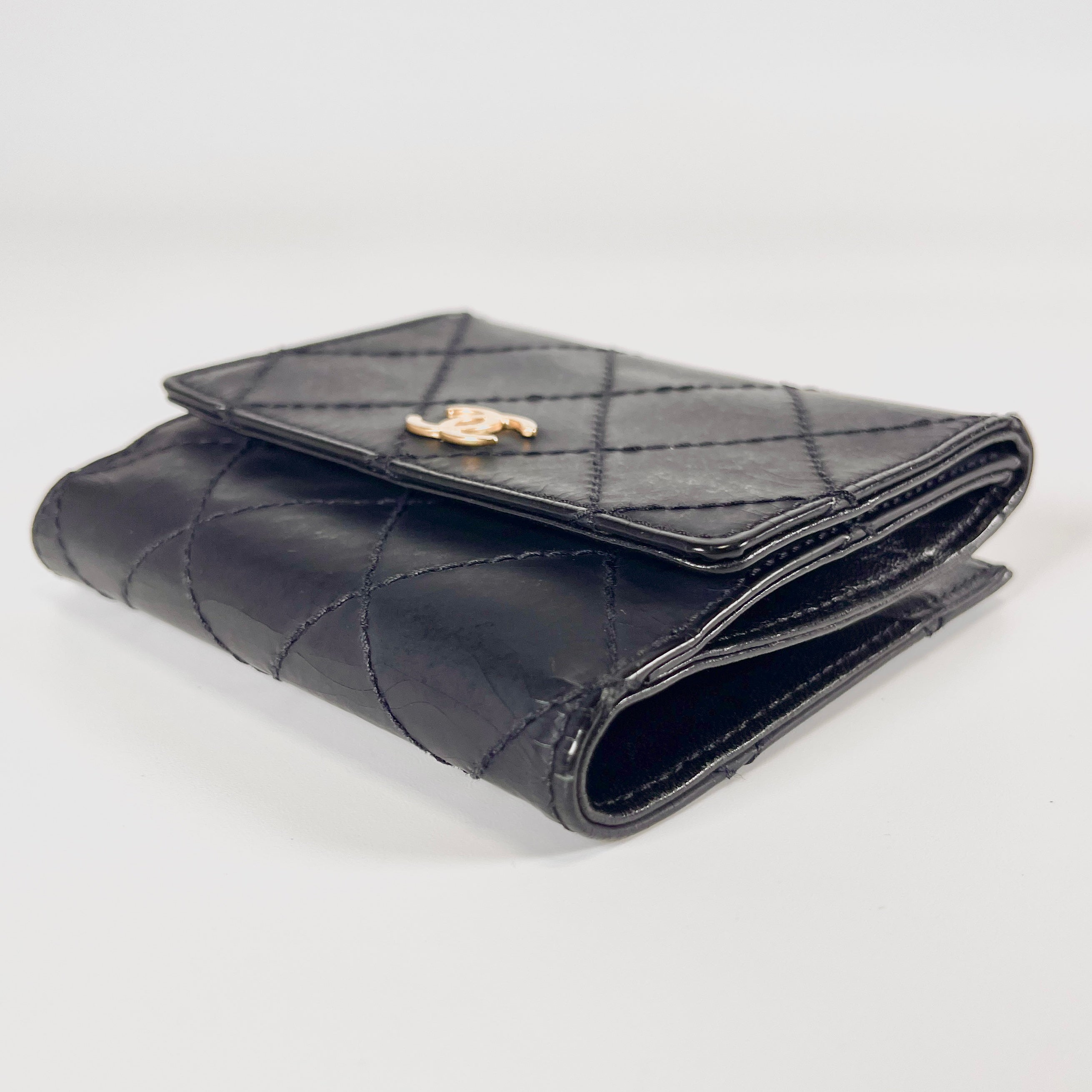 2603 secondhand CHANEL Wallet black 114