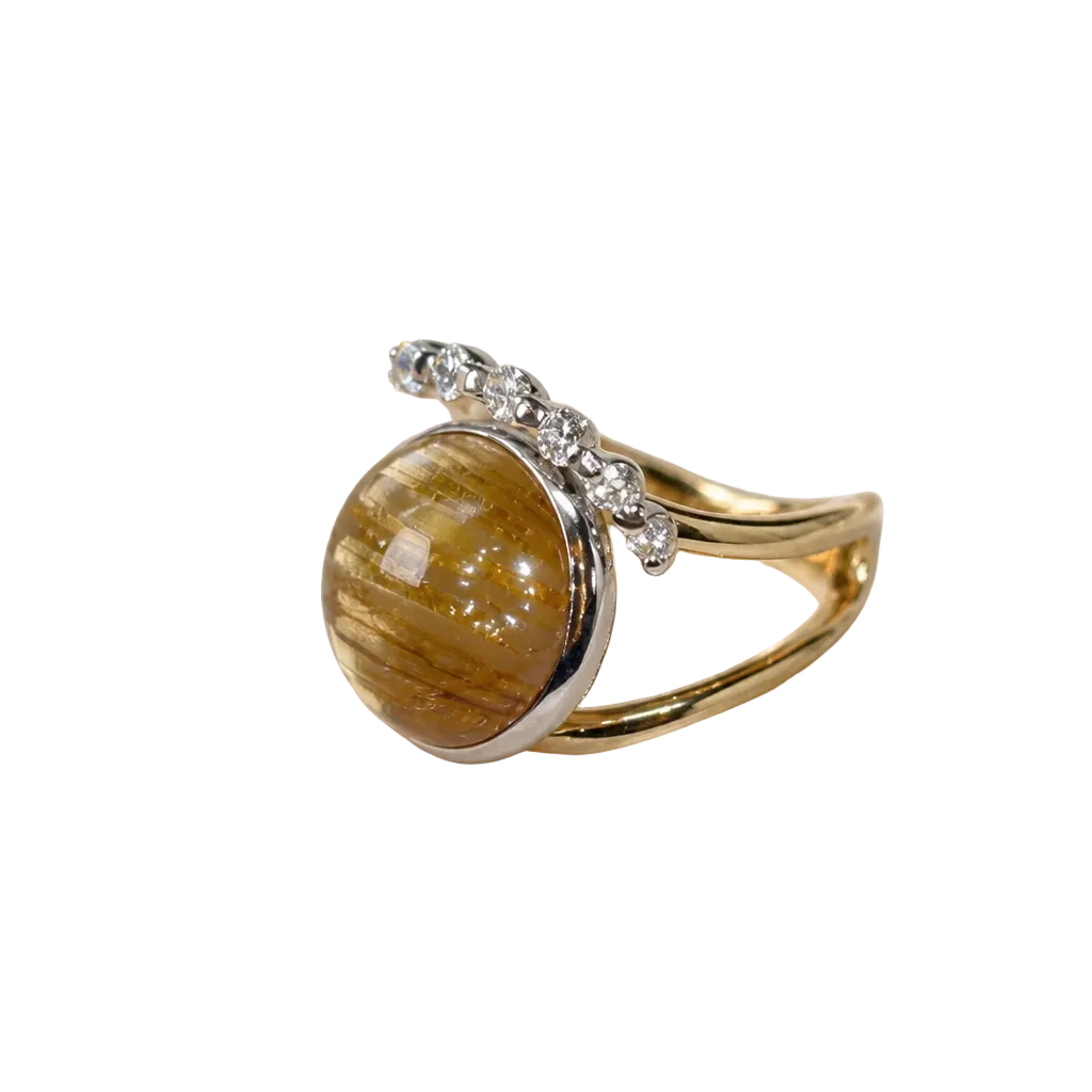2605 secondhand K18/Pt900 ring /D0.62ct 10.5g #13