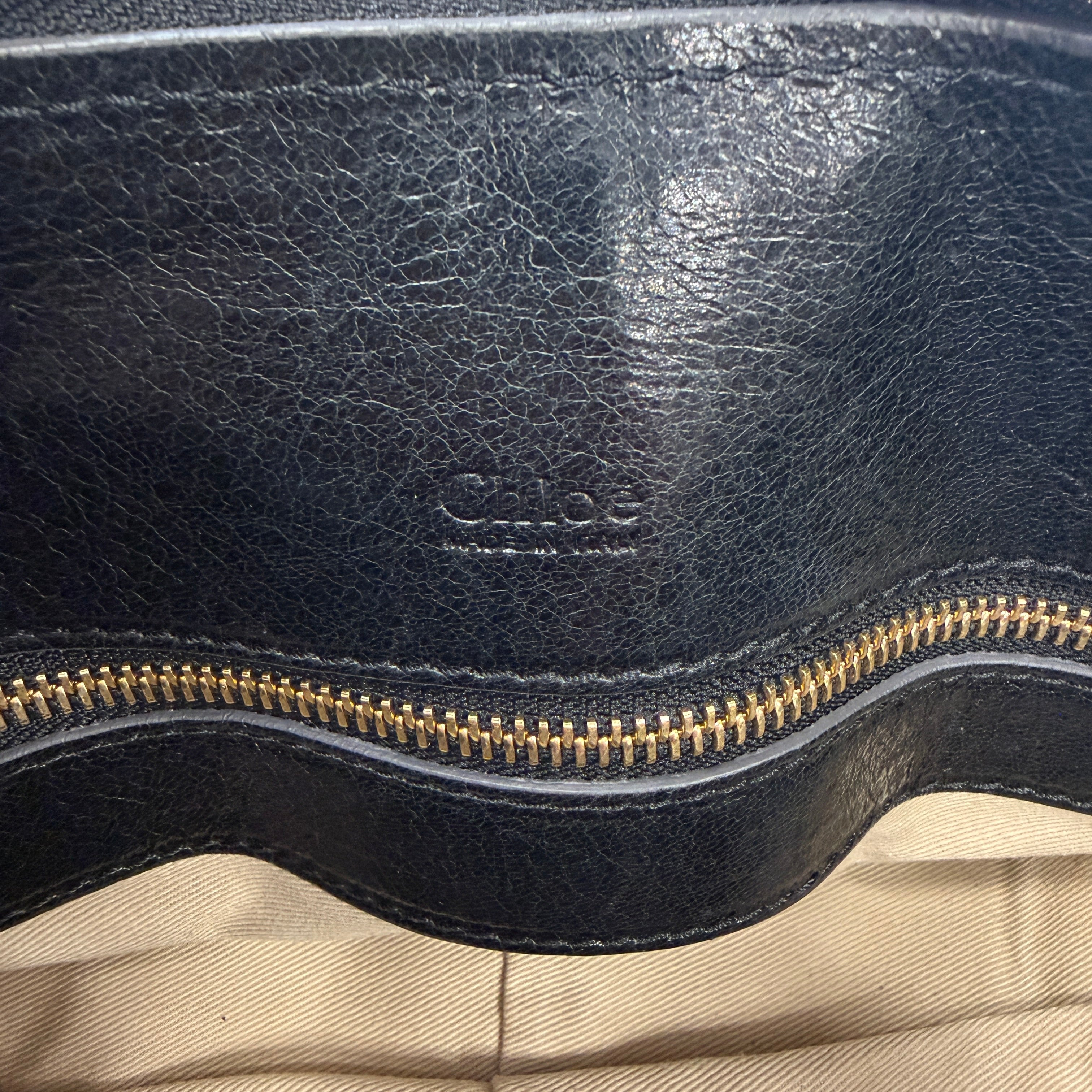 2606 secondhand Chloe Roy leather hand bag black