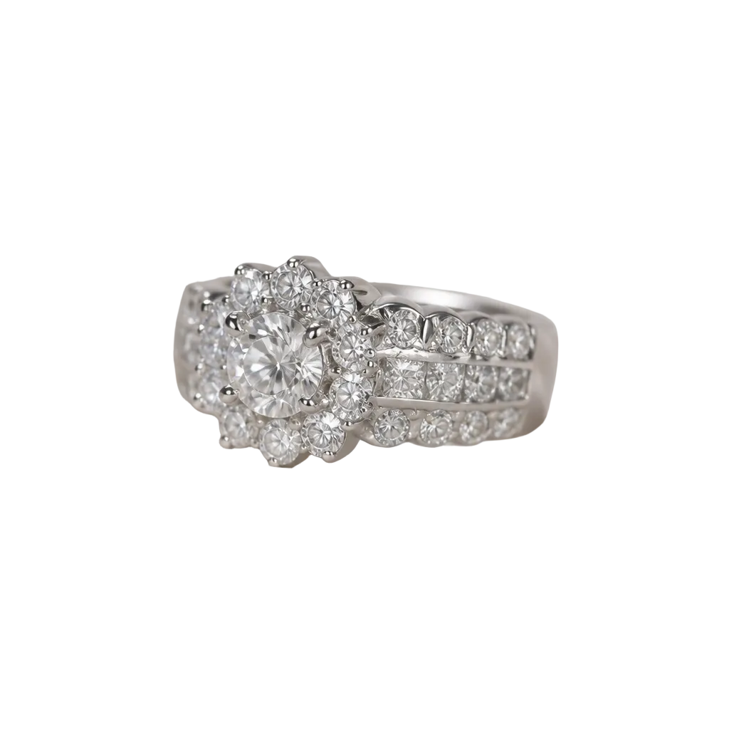 2605 secondhand Pt900 ring D1.00ct 6.7g #12