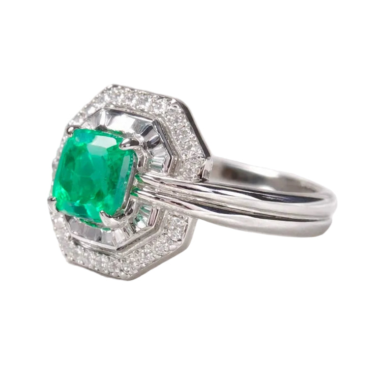 2605 secondhand Pt900 ring E1.36/D0.58ct 11.8g #12