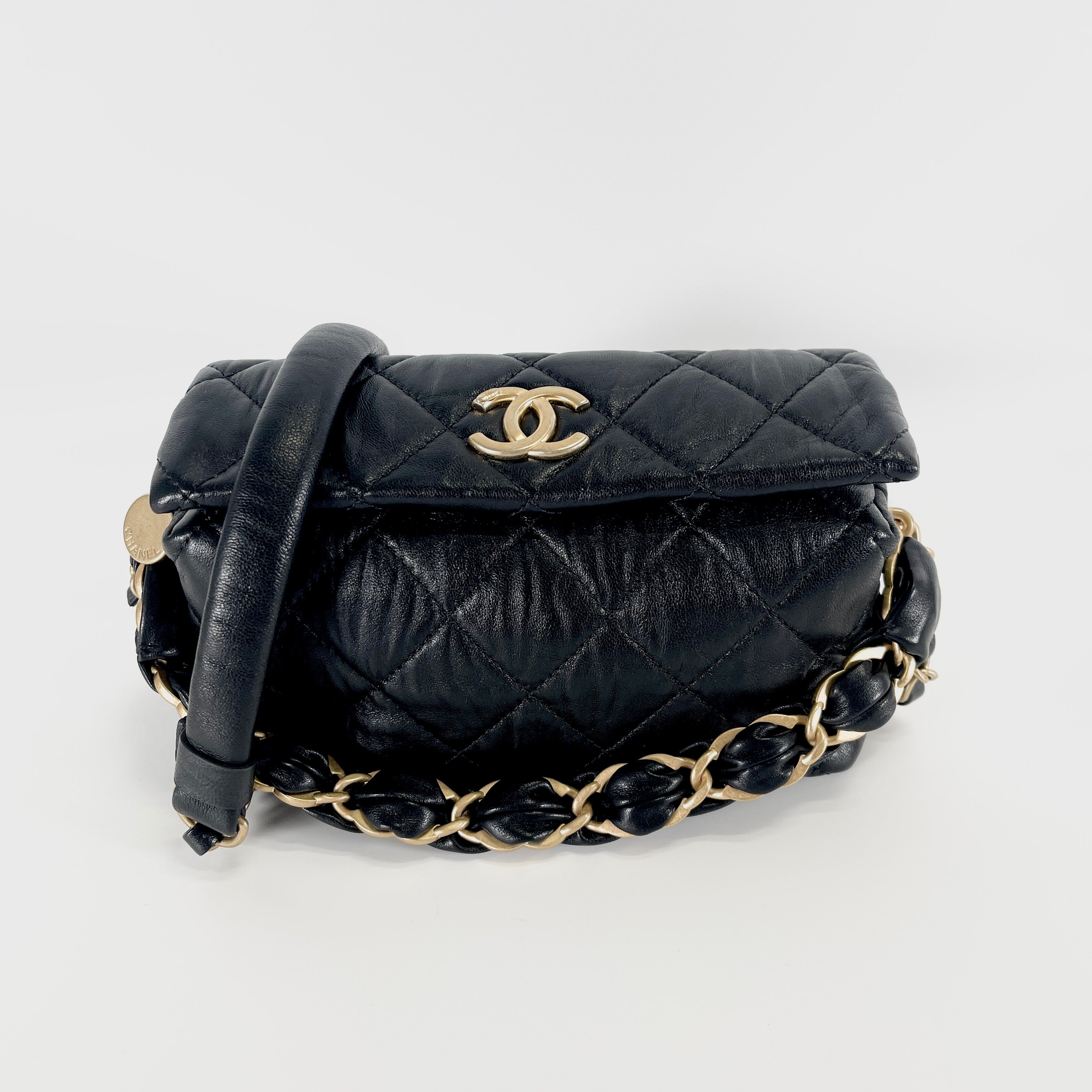 2603 secondhand CHANEL brand bag ※ Separate exhibition leather Chain Shoulder black 49