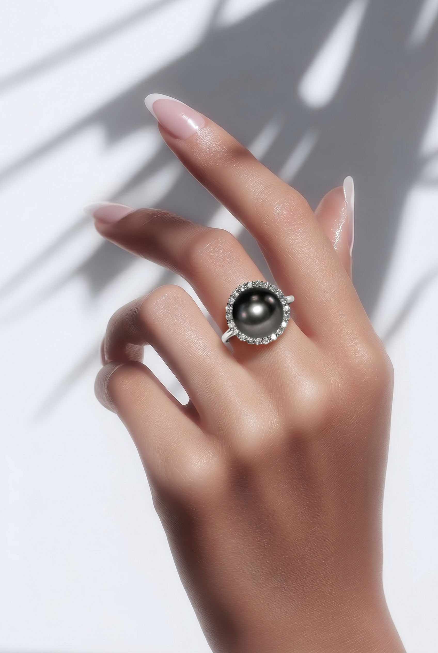 2606 secondhand Pt900 Pearl 10.4mm/D0.36ct 3.67g