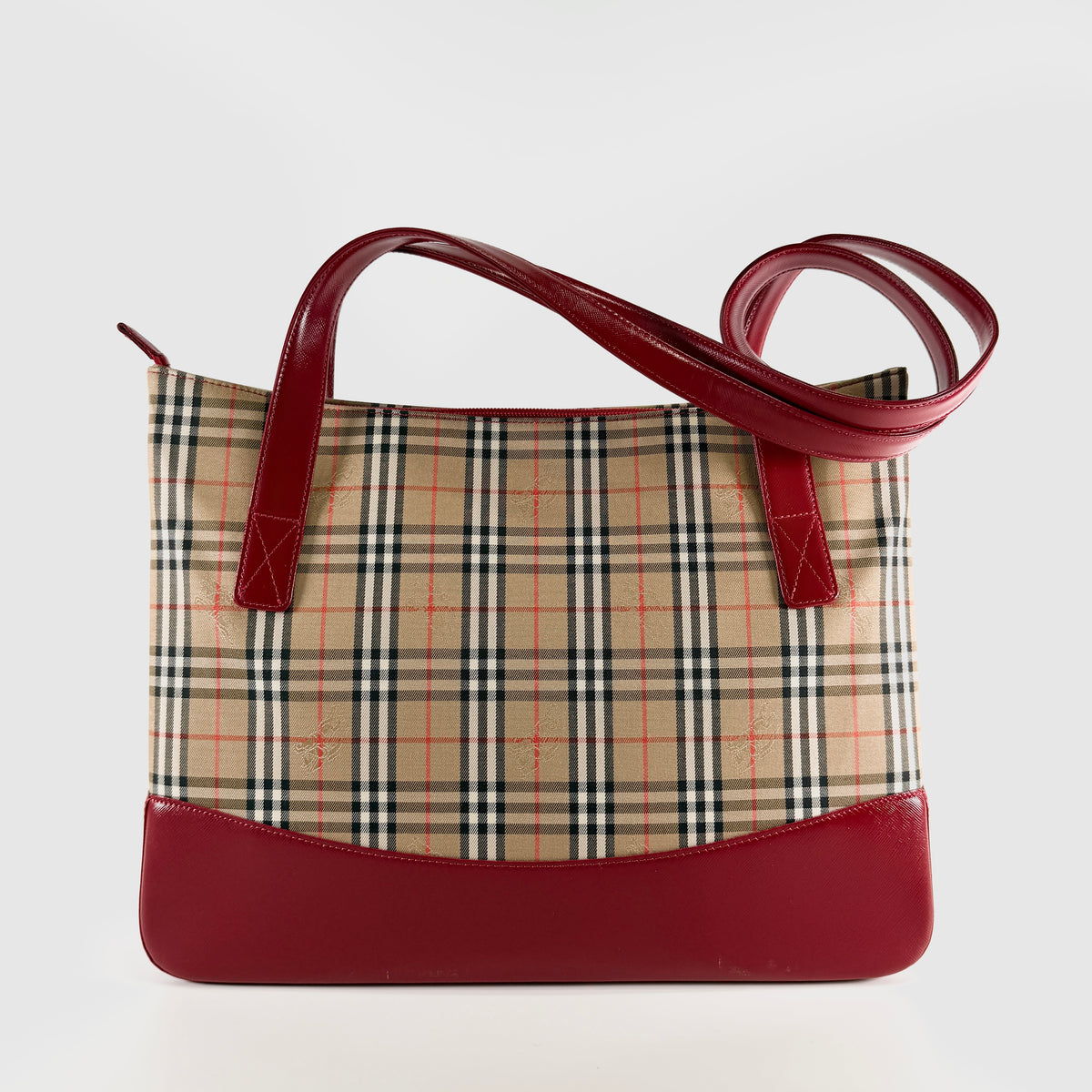 2607 secondhand BURBERRY check Shoulder bag