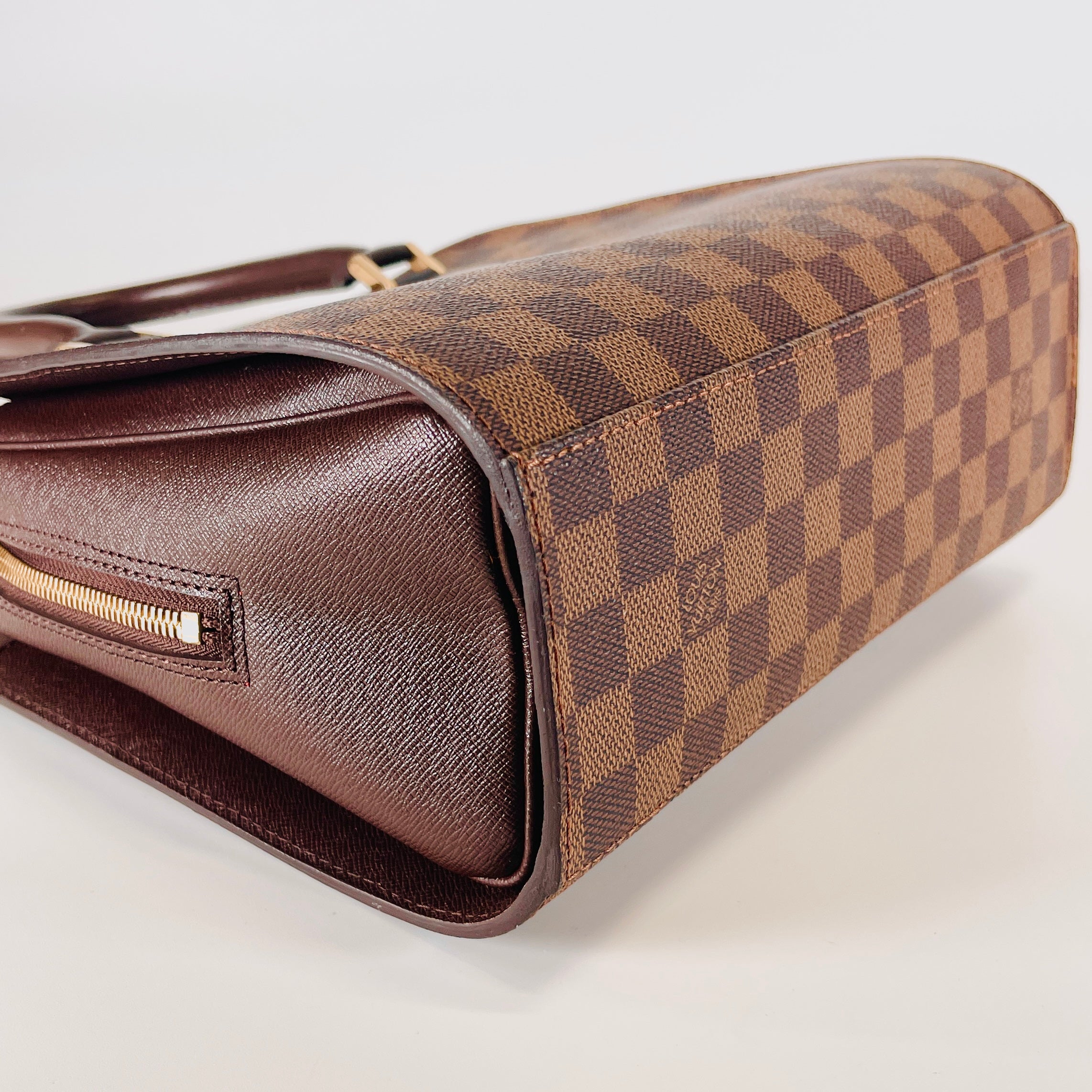 2608 Secondhand LV Damier N51155 hand bag Triana brown VI0094 moderate scratches