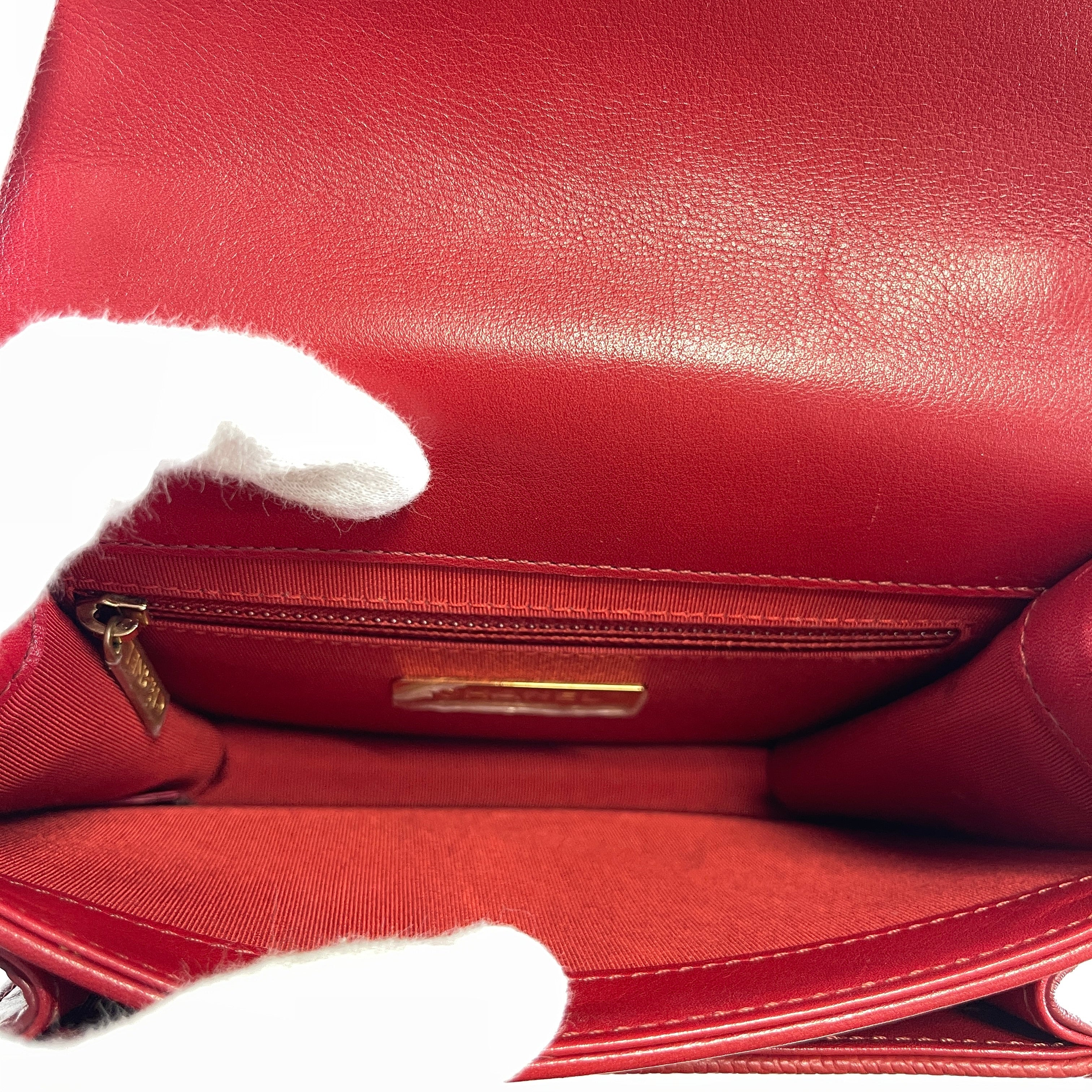 2606 secondhand CHANEL 2WAY Red