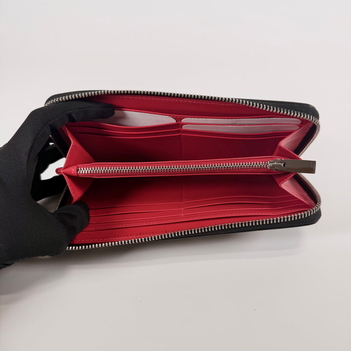 2607 secondhand Christian Louboutin studs wallet black