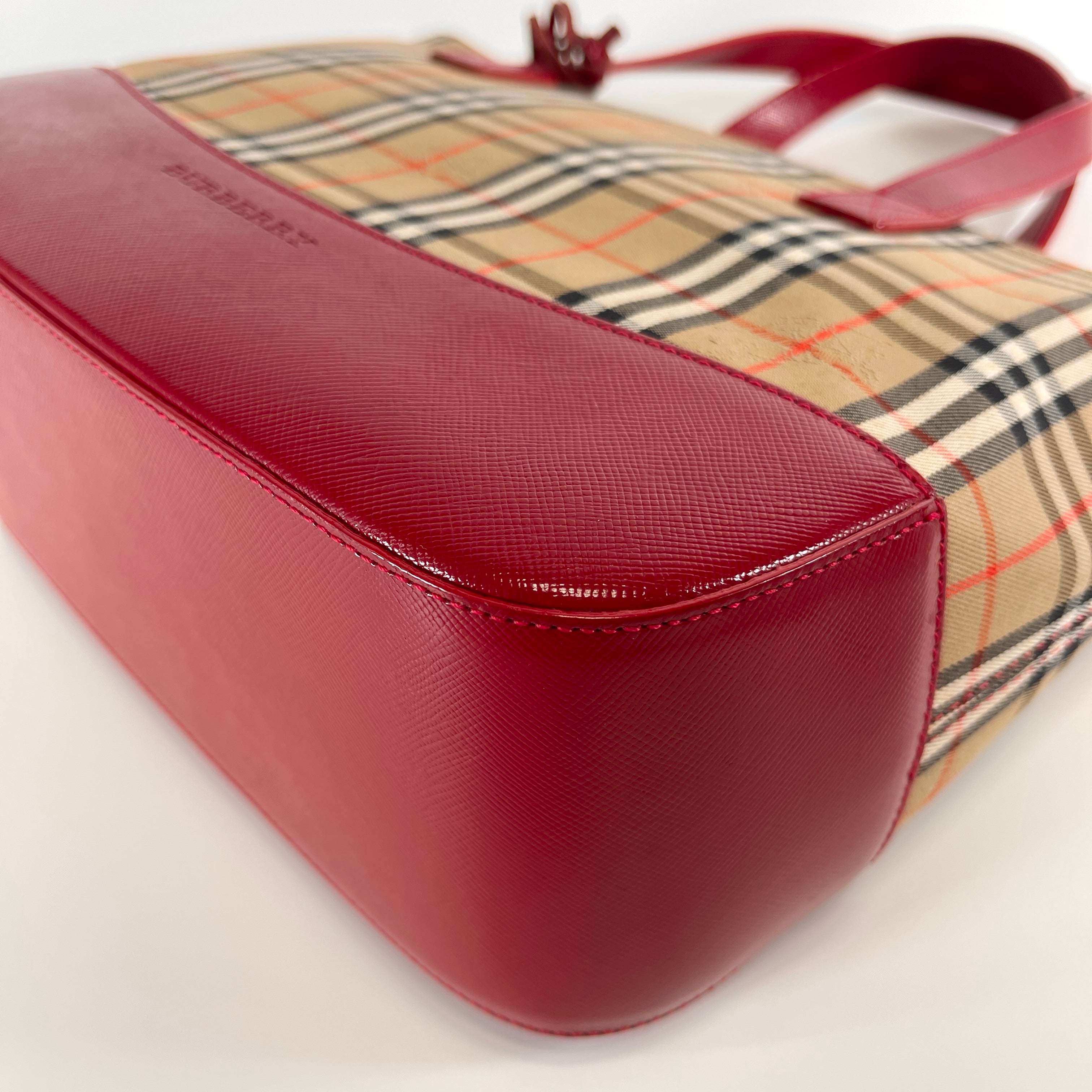 2605 secondhand BURBERRY check hand bag