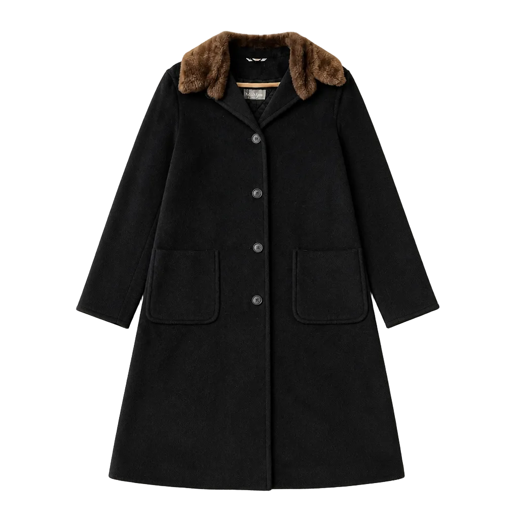 2606 secondhand MAX MARA coat fur long