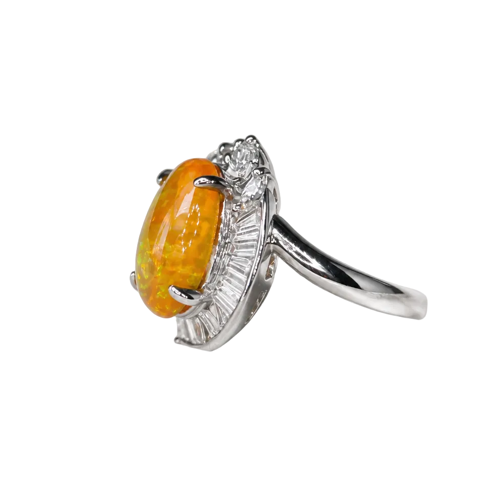 2606 secondhand Pt900 OP2.36ct/D0.80ct 7.95g