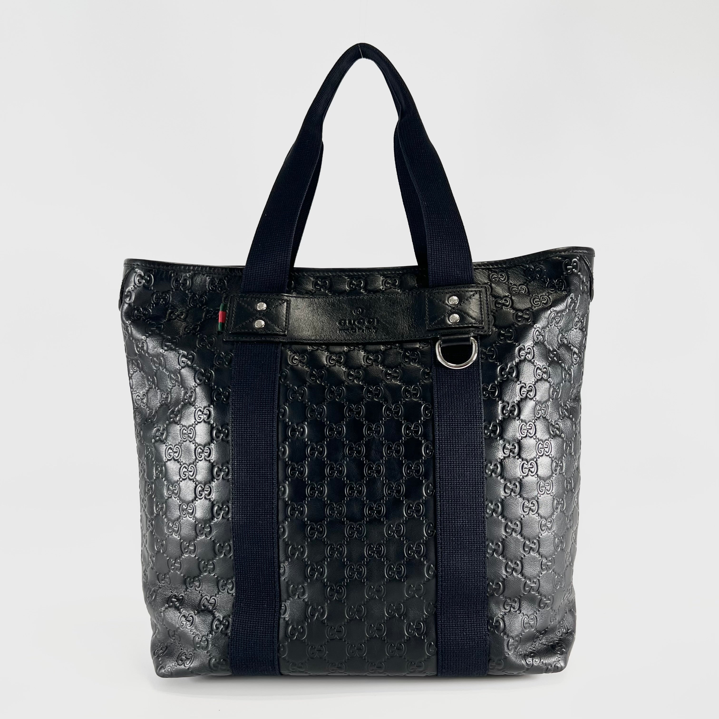2605 secondhand GUCCI GG Island Tote Bag black