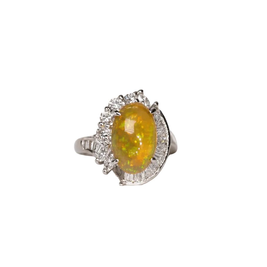 2606 secondhand Pt900 OP2.36ct/D0.80ct 7.95g