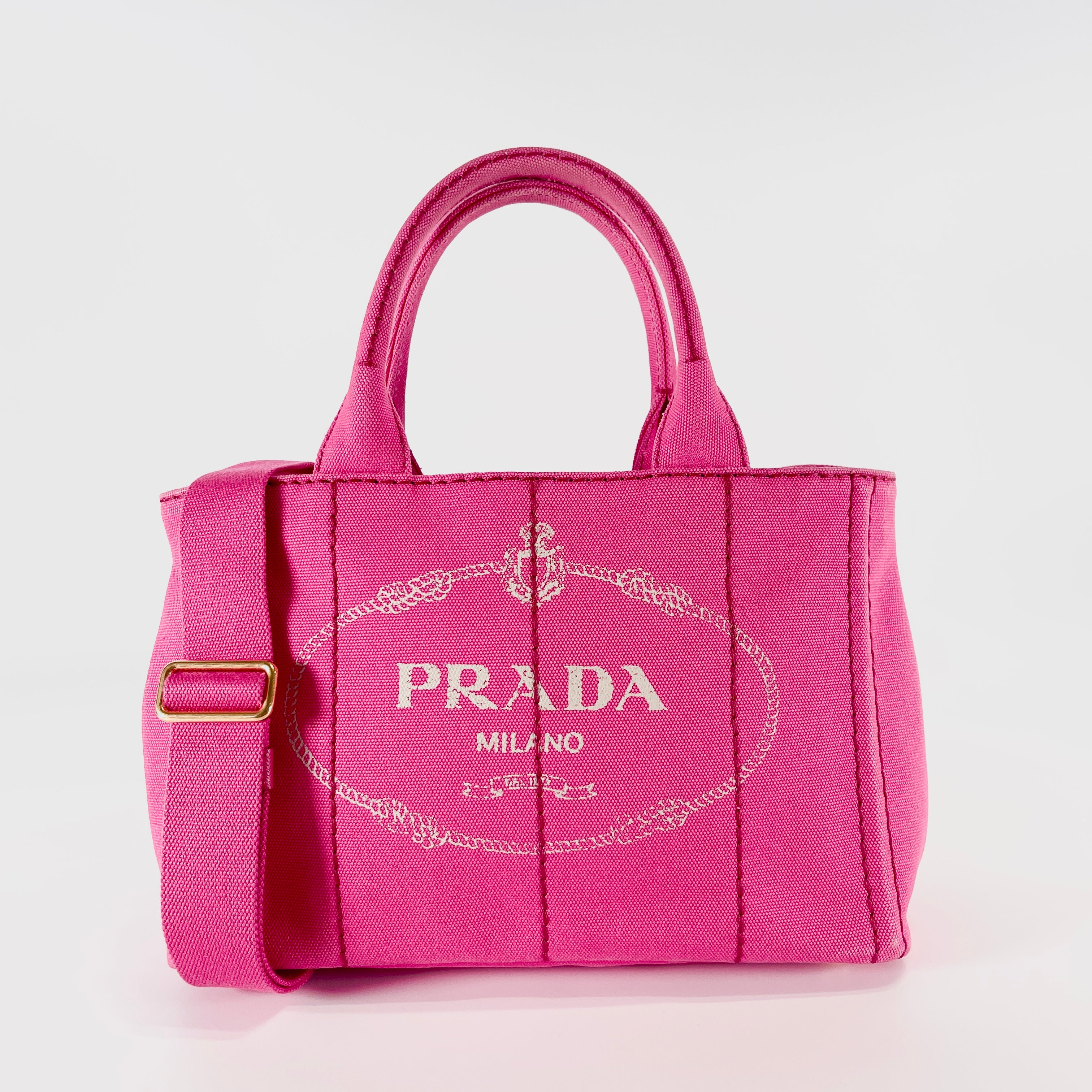 2605 secondhand PRADA Canapa Tote Bag MINI