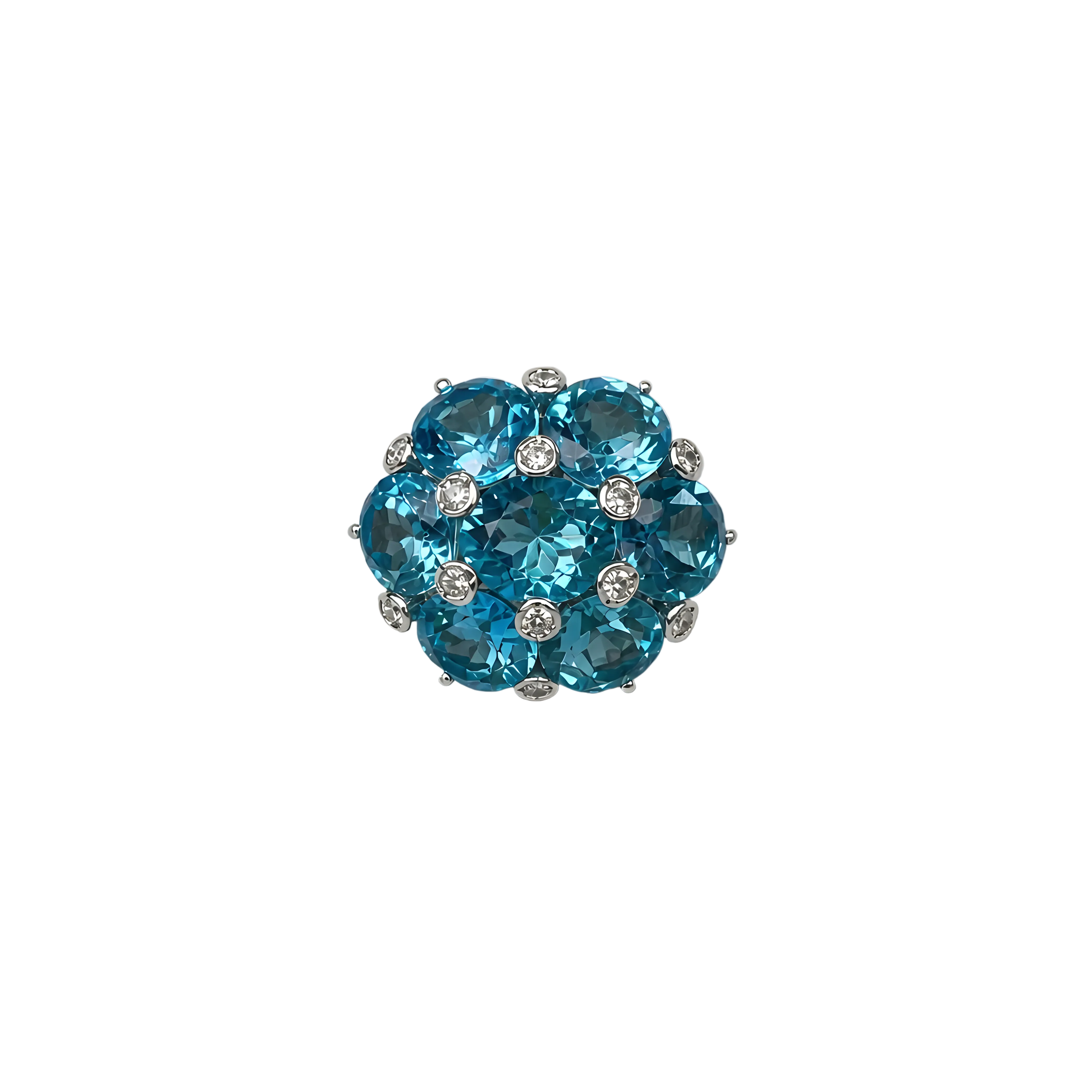2608 secondhand K18WG ring BT23.45/D0.28ct Total 21.1g
