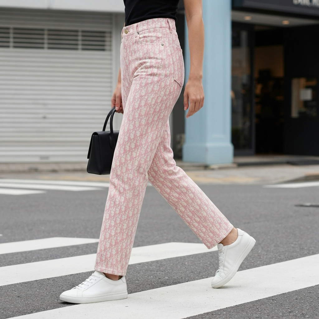 2606 secondhand CD pants pink Trotter Pattern