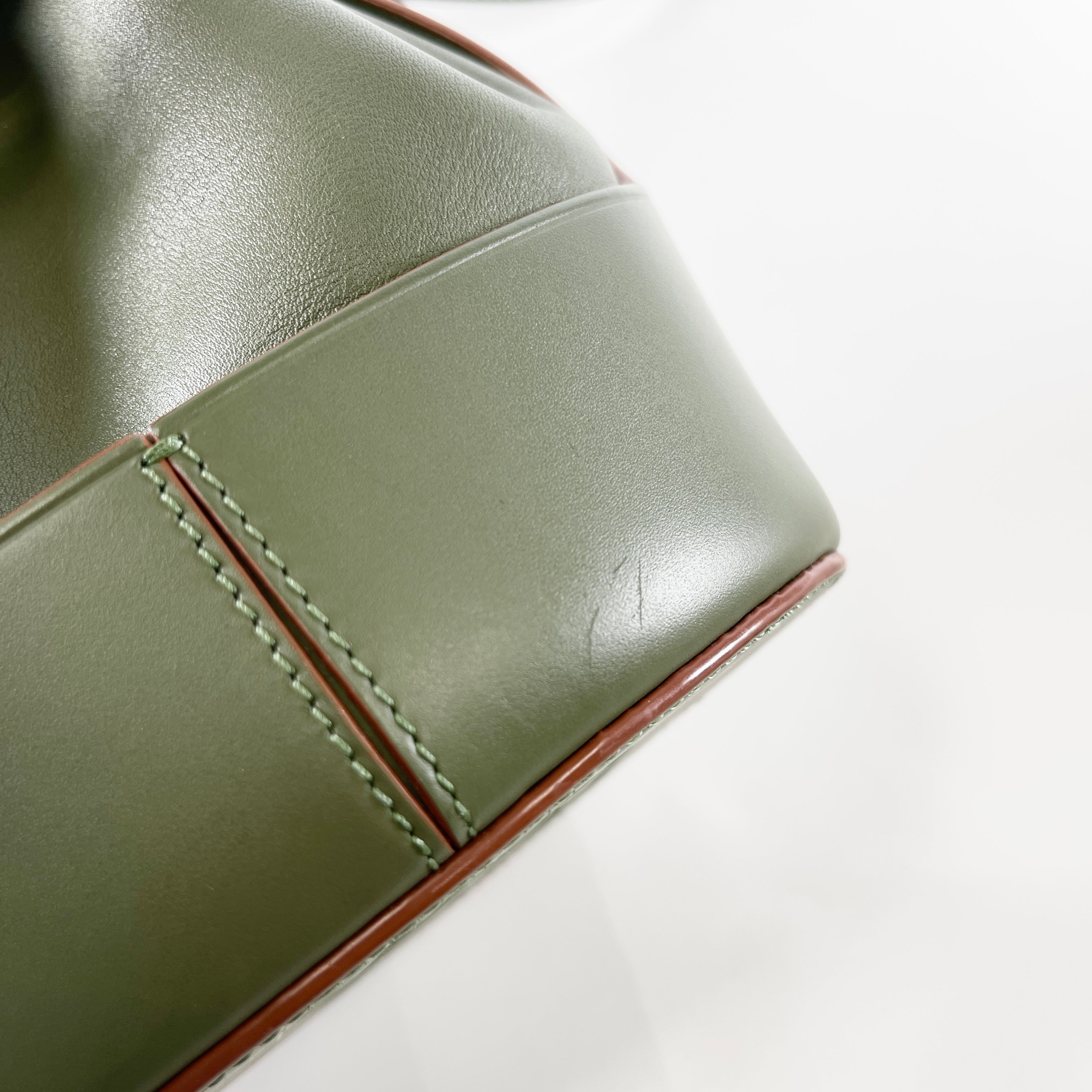 2603 secondhand LOEWE balloon bag leather 2WAY Shoulder bag green