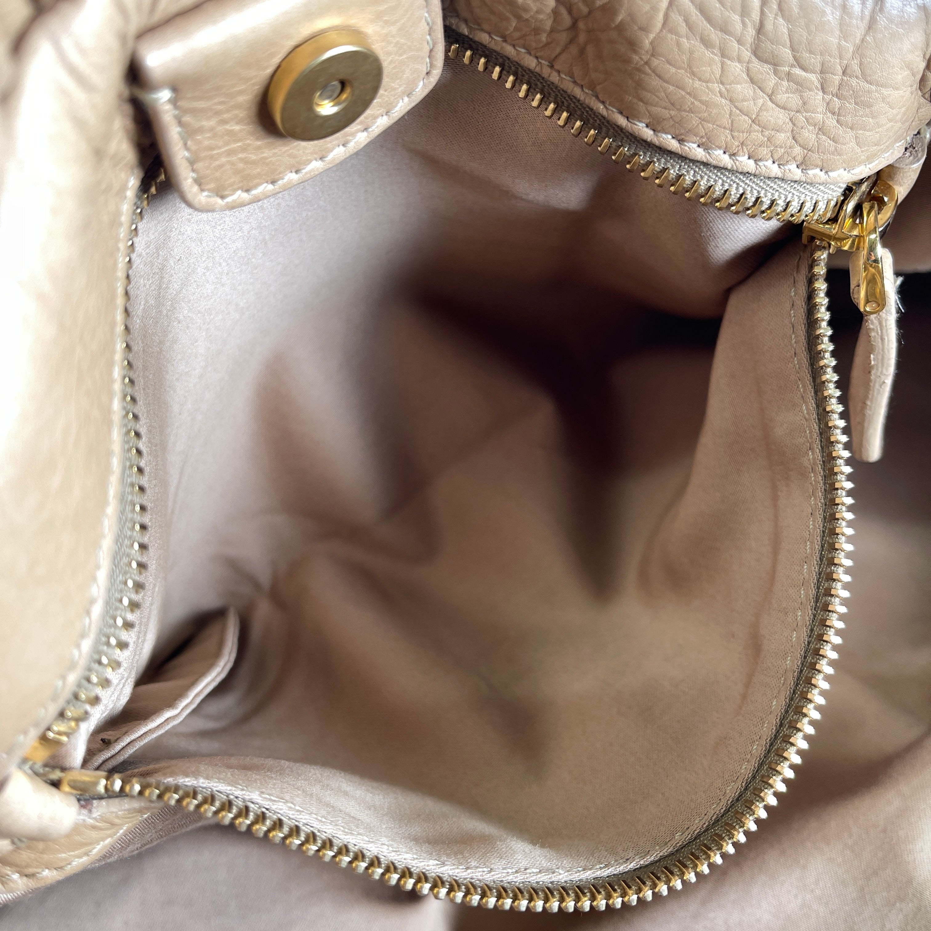 MIUMIU Vitello Lux Gathered Leather 2WAY Shoulder Bag