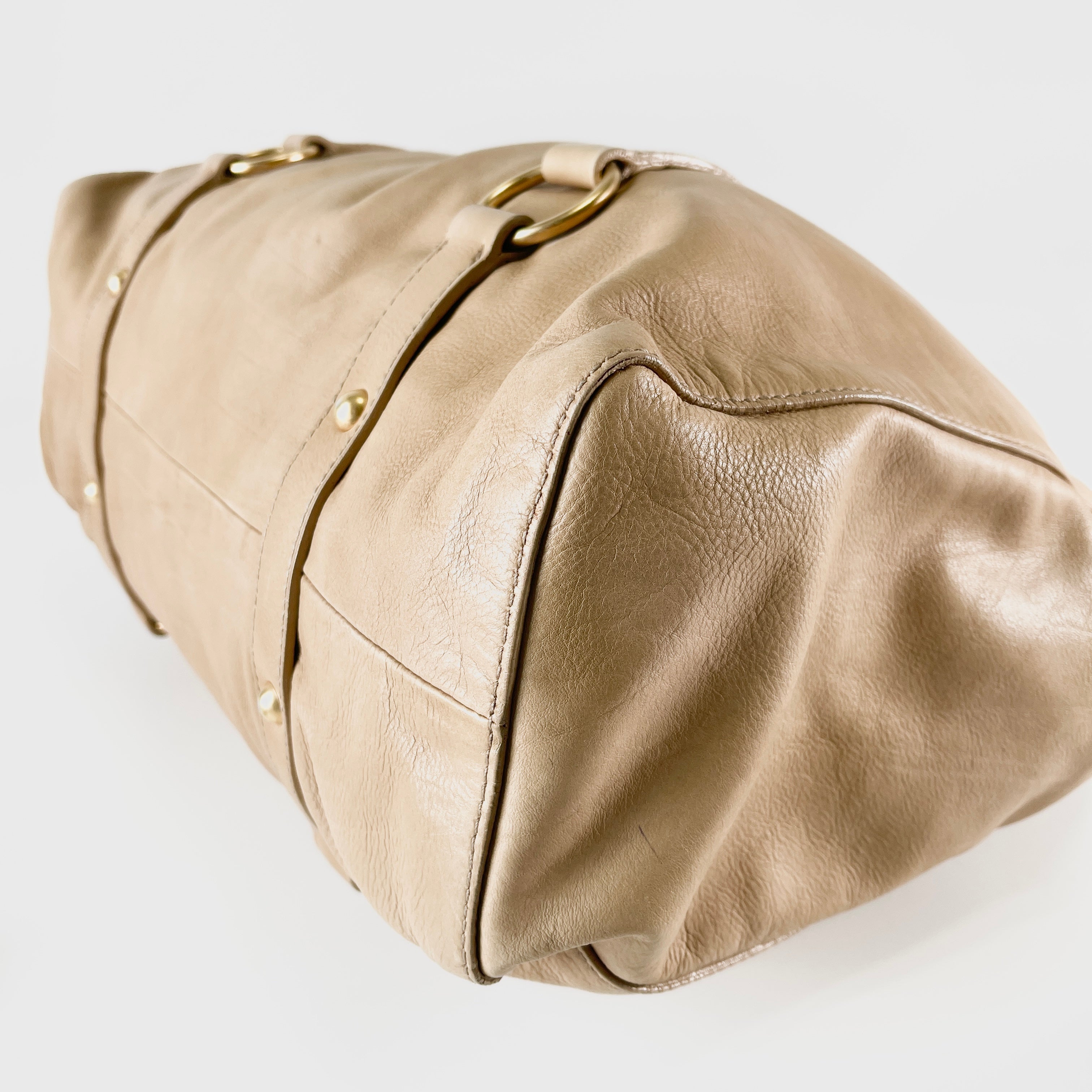MIUMIU Vitello Lux Gathered Leather 2WAY Shoulder Bag