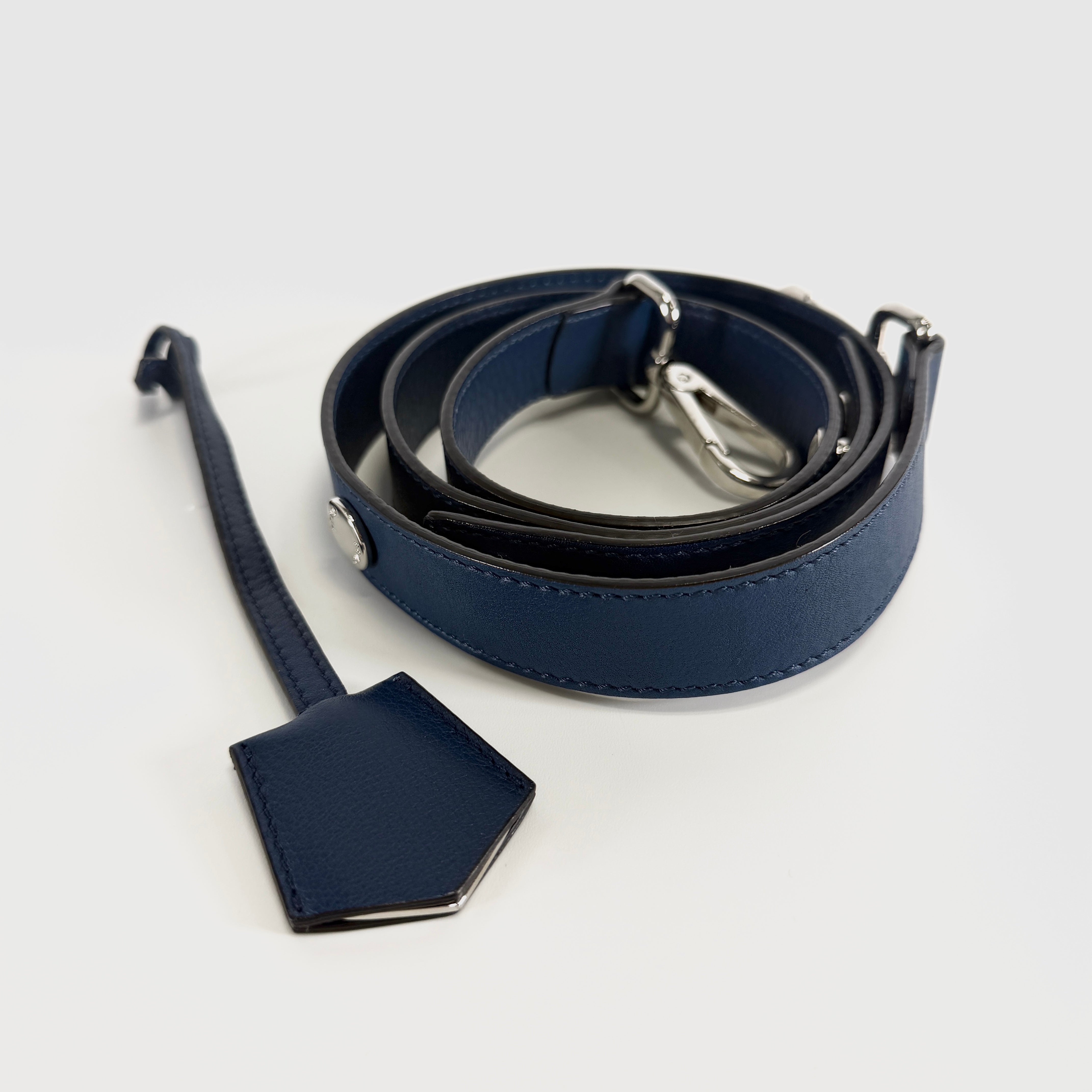 2606 secondhand FENDI By the Way medium leather 2WAY hand bag blue 8BL124