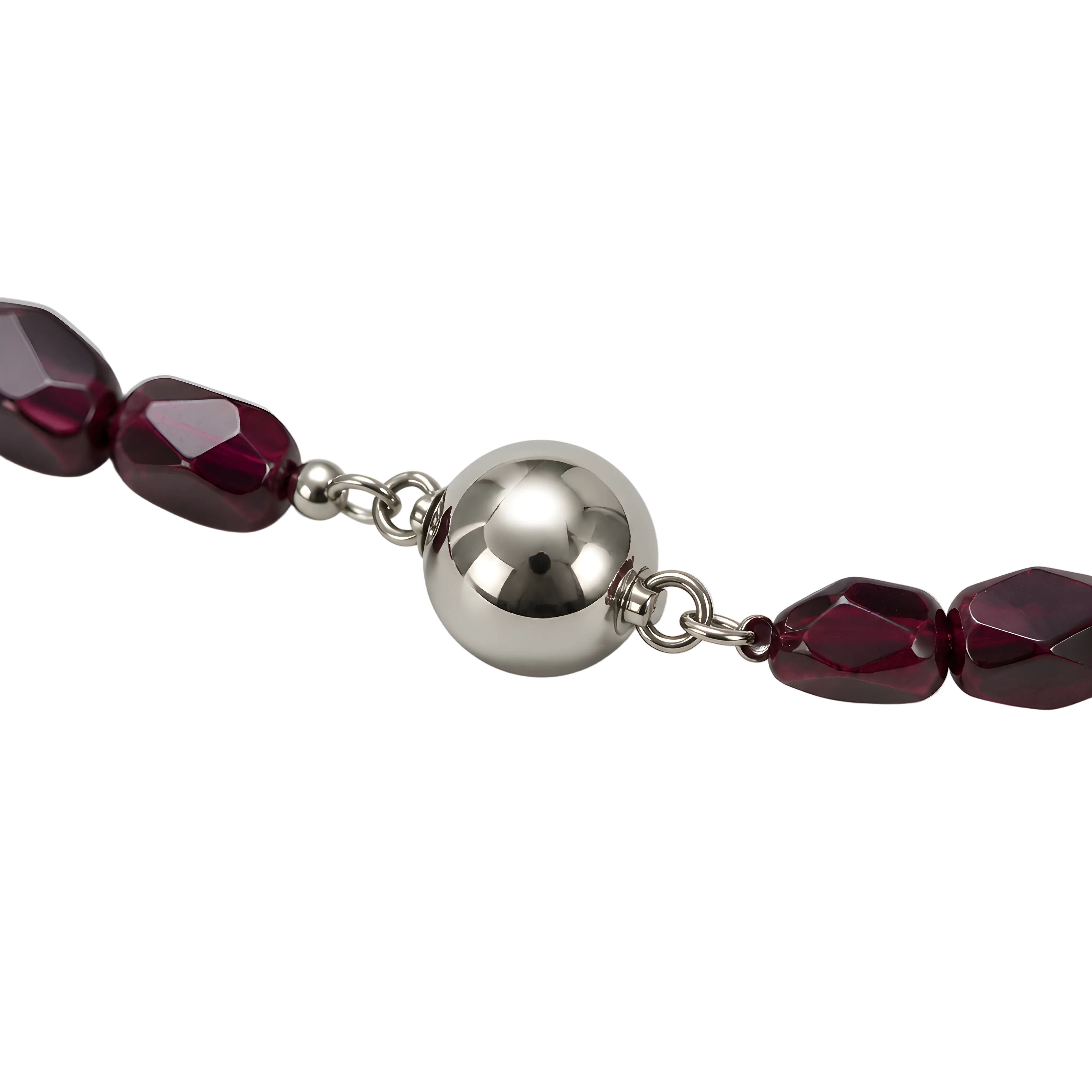 2608 secondhand garnet necklace 48㎝