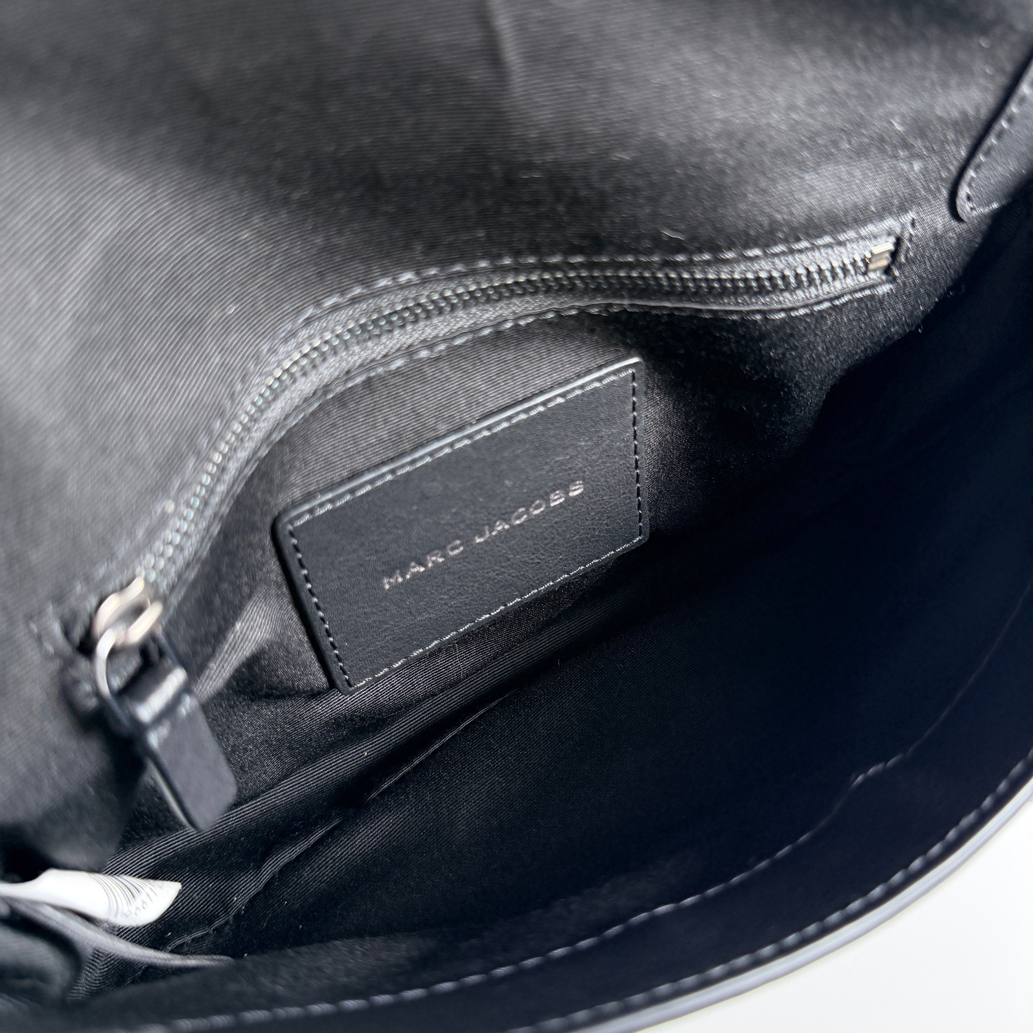 2607 secondhand MARCJACOBS black leather Chain Shoulder Bag