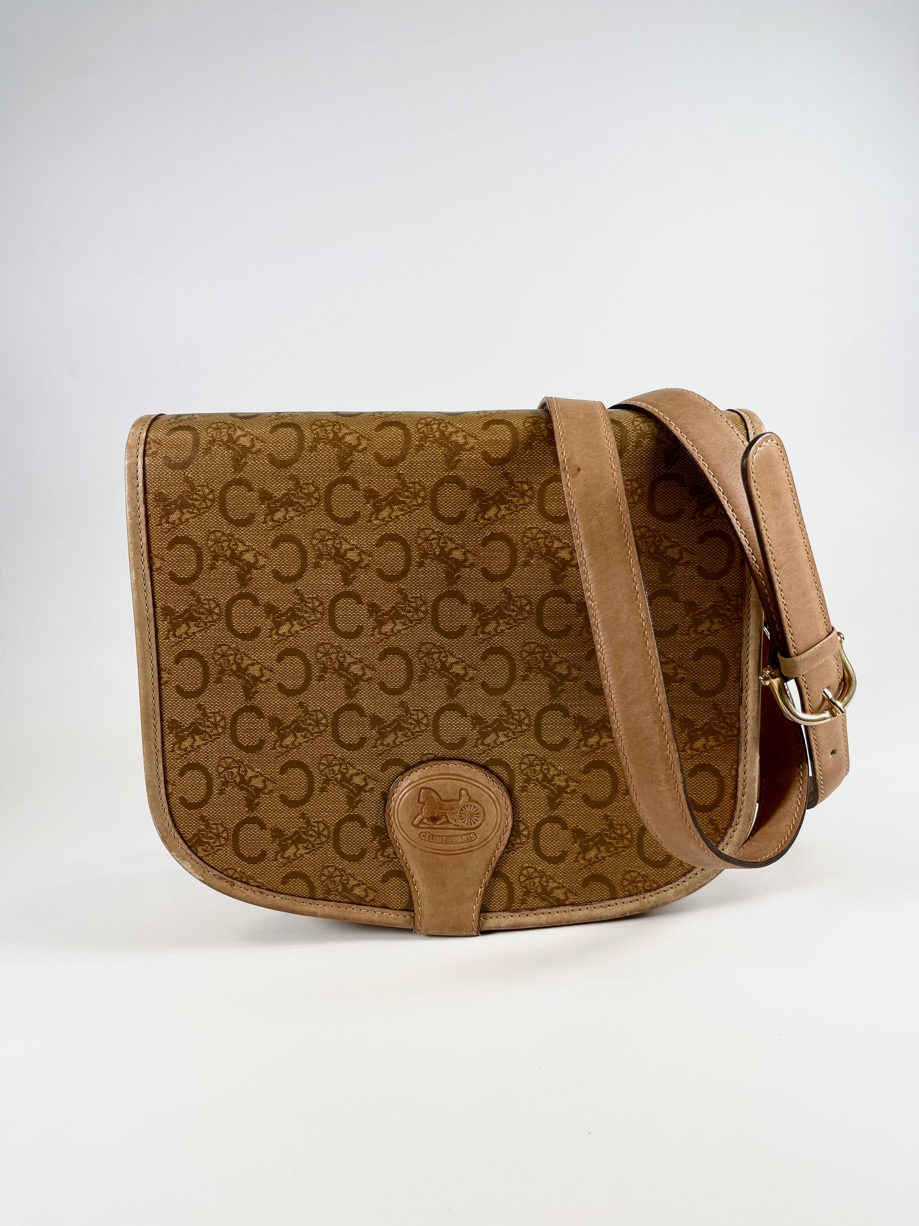 2605 secondhand CELINE C Macadam Shoulder bag