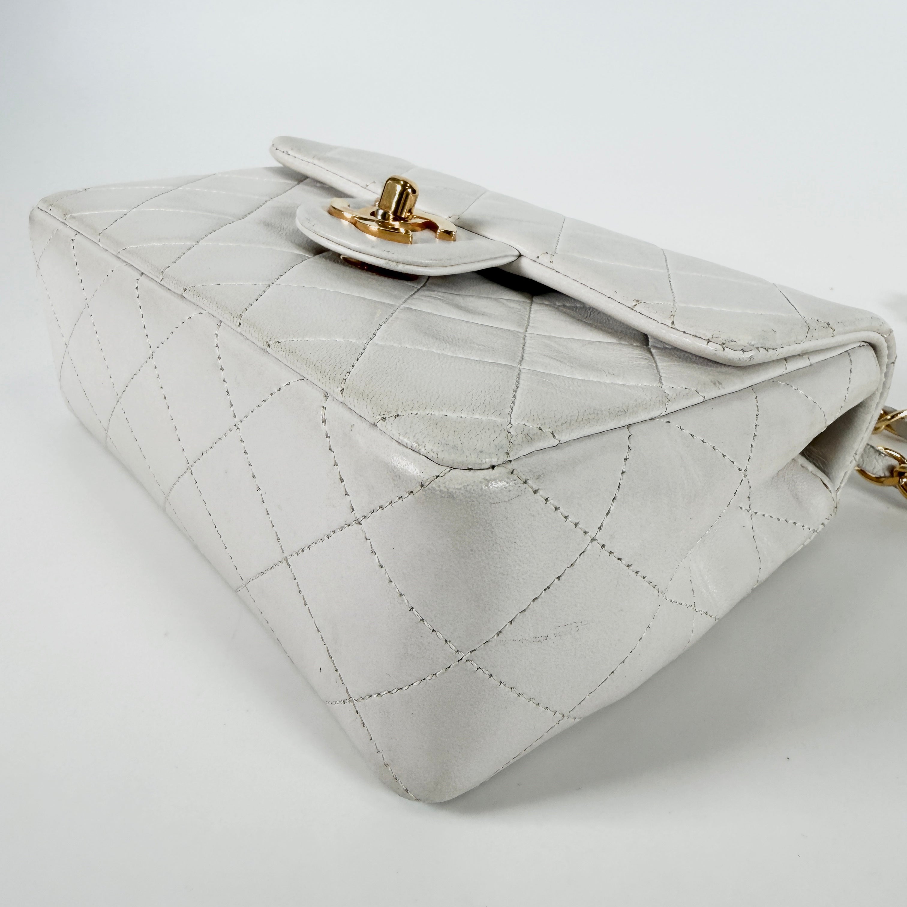2605 secondhand CHANEL single flap mini Matelasse + box 〇