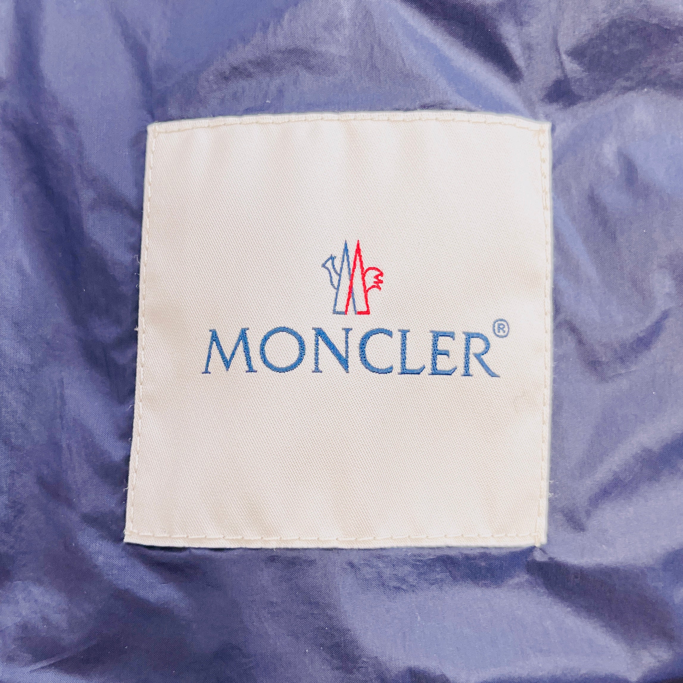2603 secondhand MONCLER BARBEL 15 year nylon down coat Navy