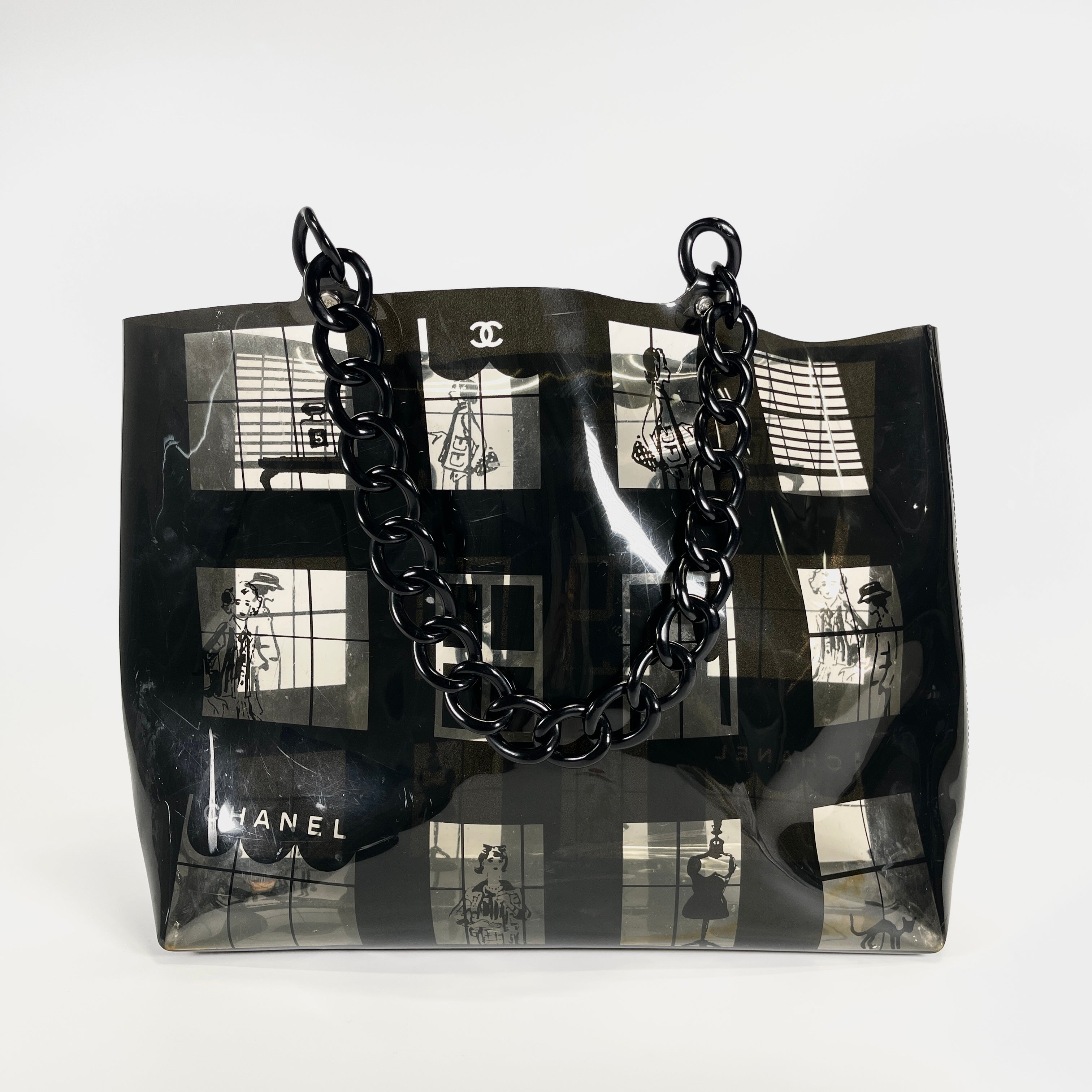2605 secondhand CHANEL PVC hand bag