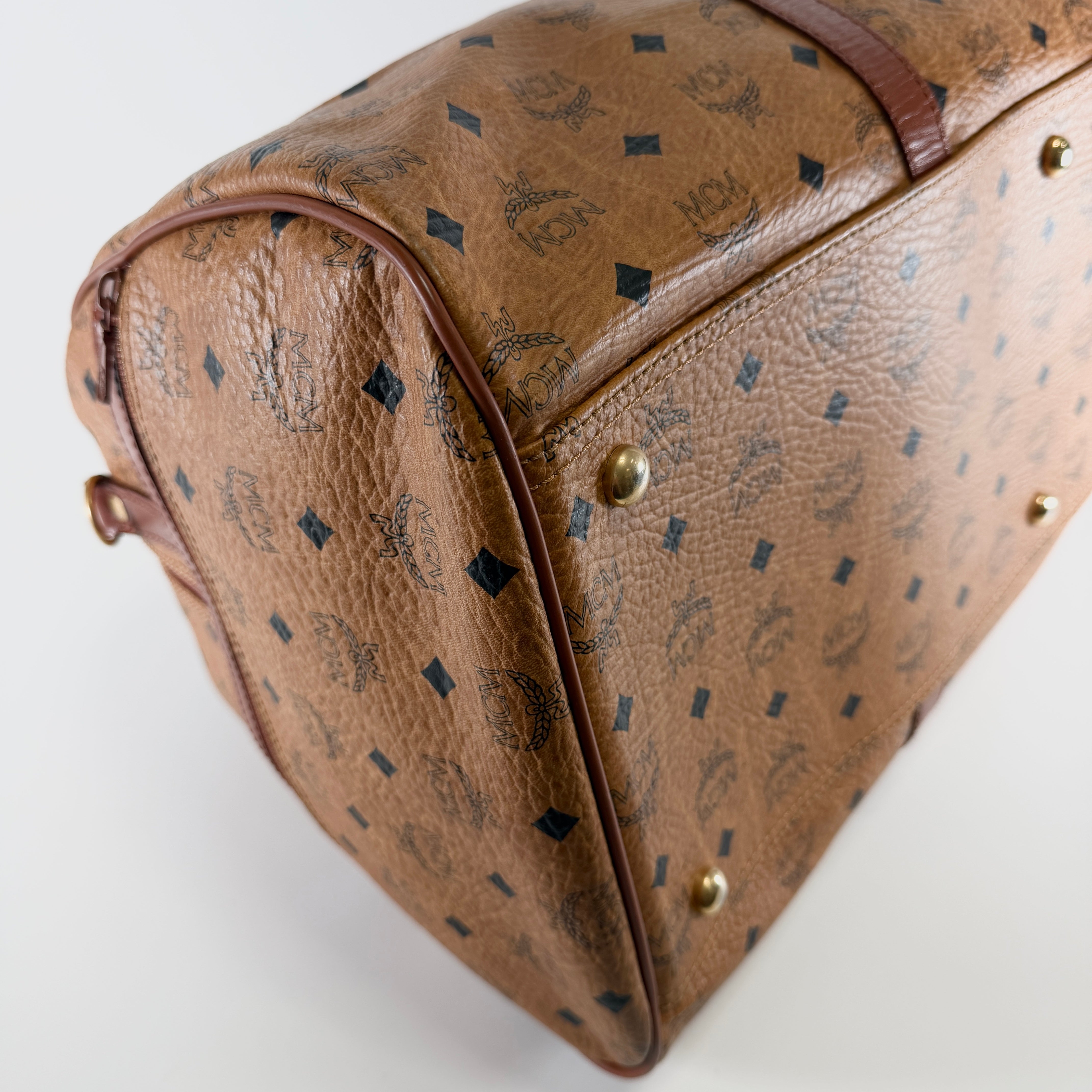 2606 secondhand MCM 2WAY Boston Camel