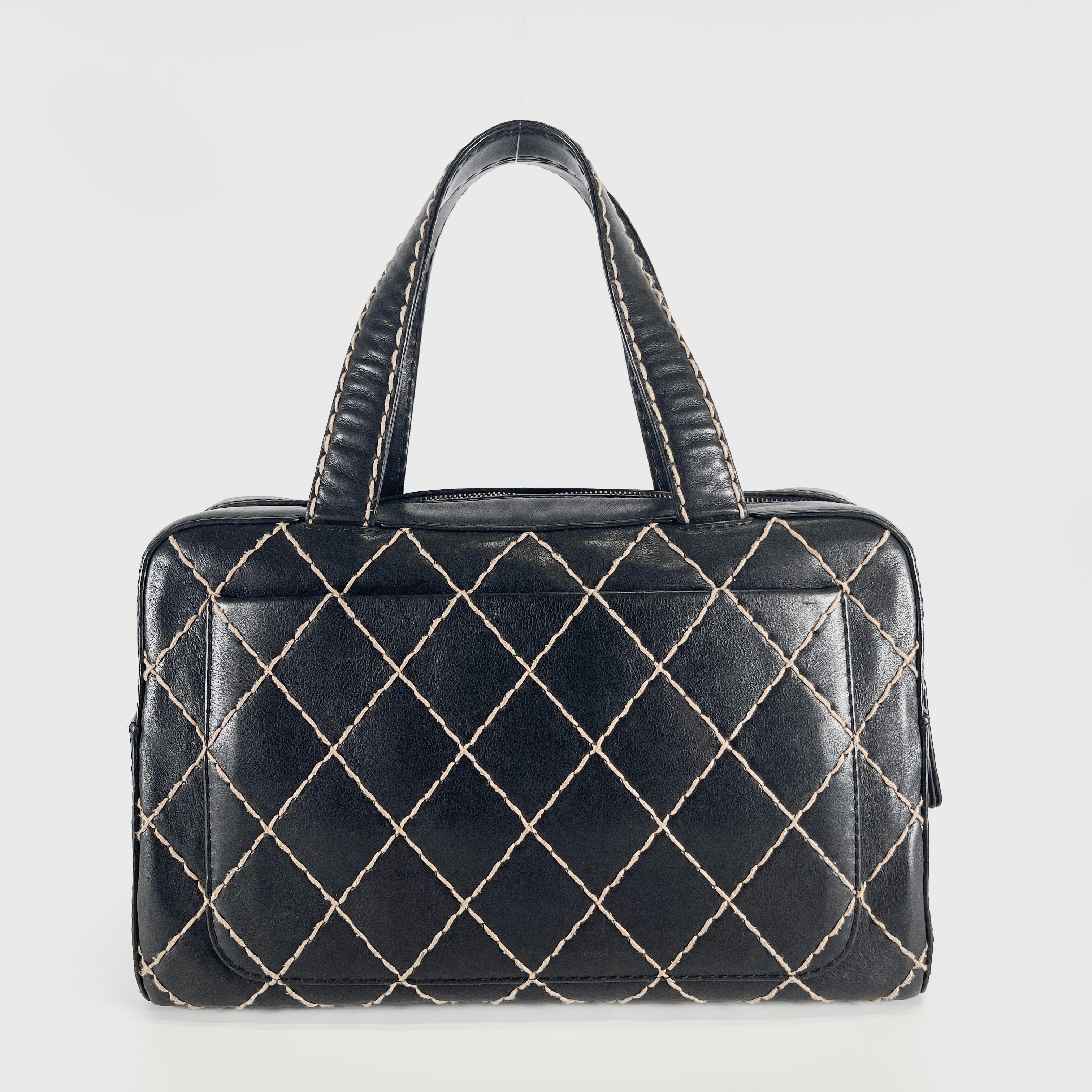 CHANEL Wild Stitch Surpique Bowler Bag