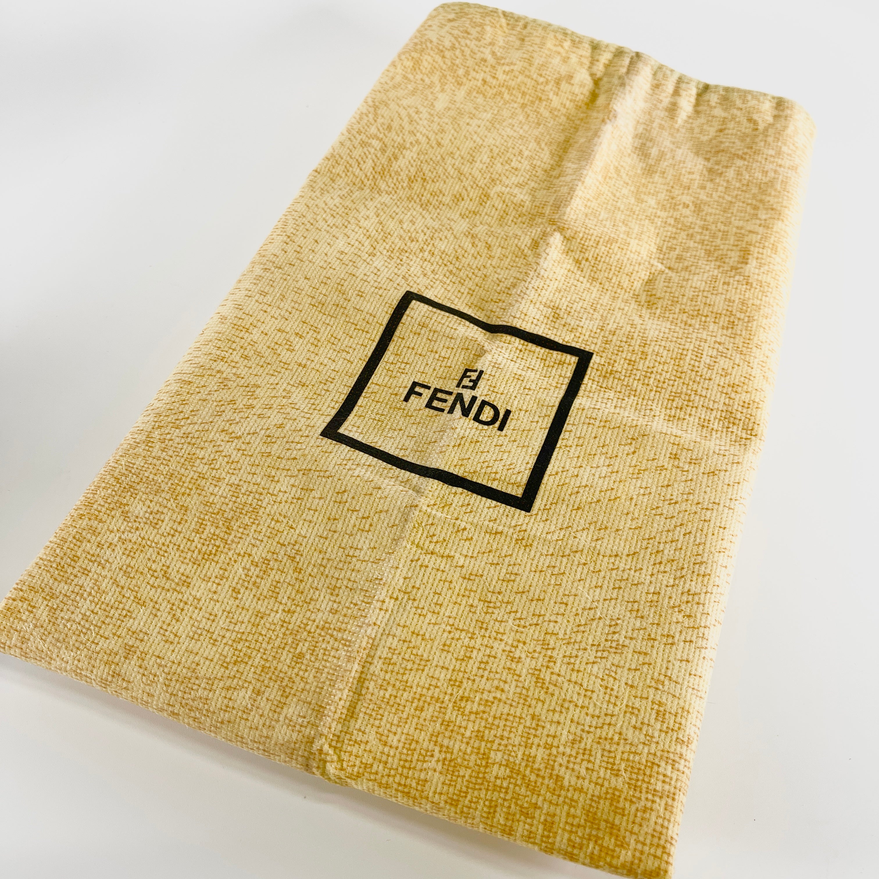 FENDI Zucca FF Logo Canvas Handbag Brown