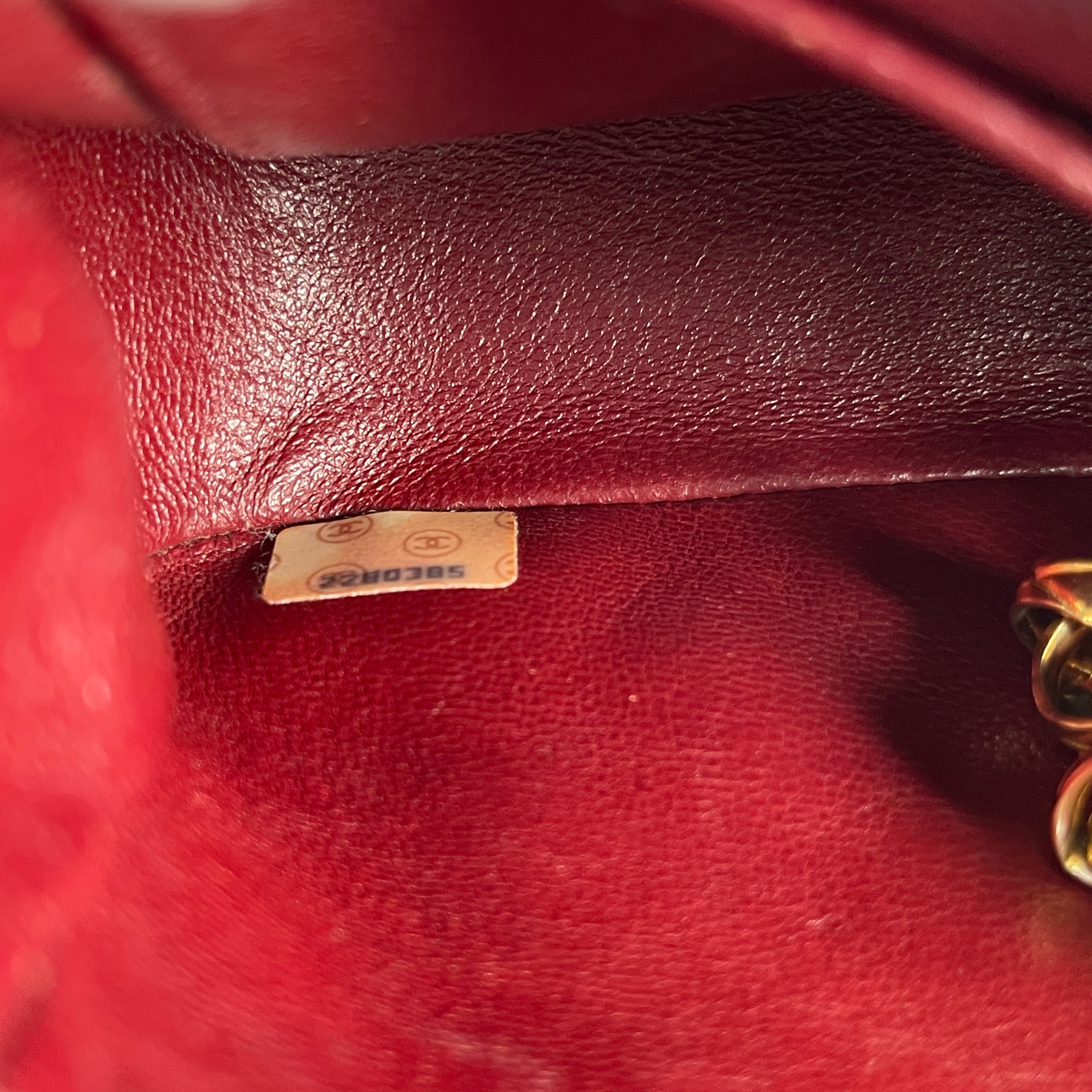 CHANEL Vintage Lambskin Matelasse Rope Chain Shoulder Bag