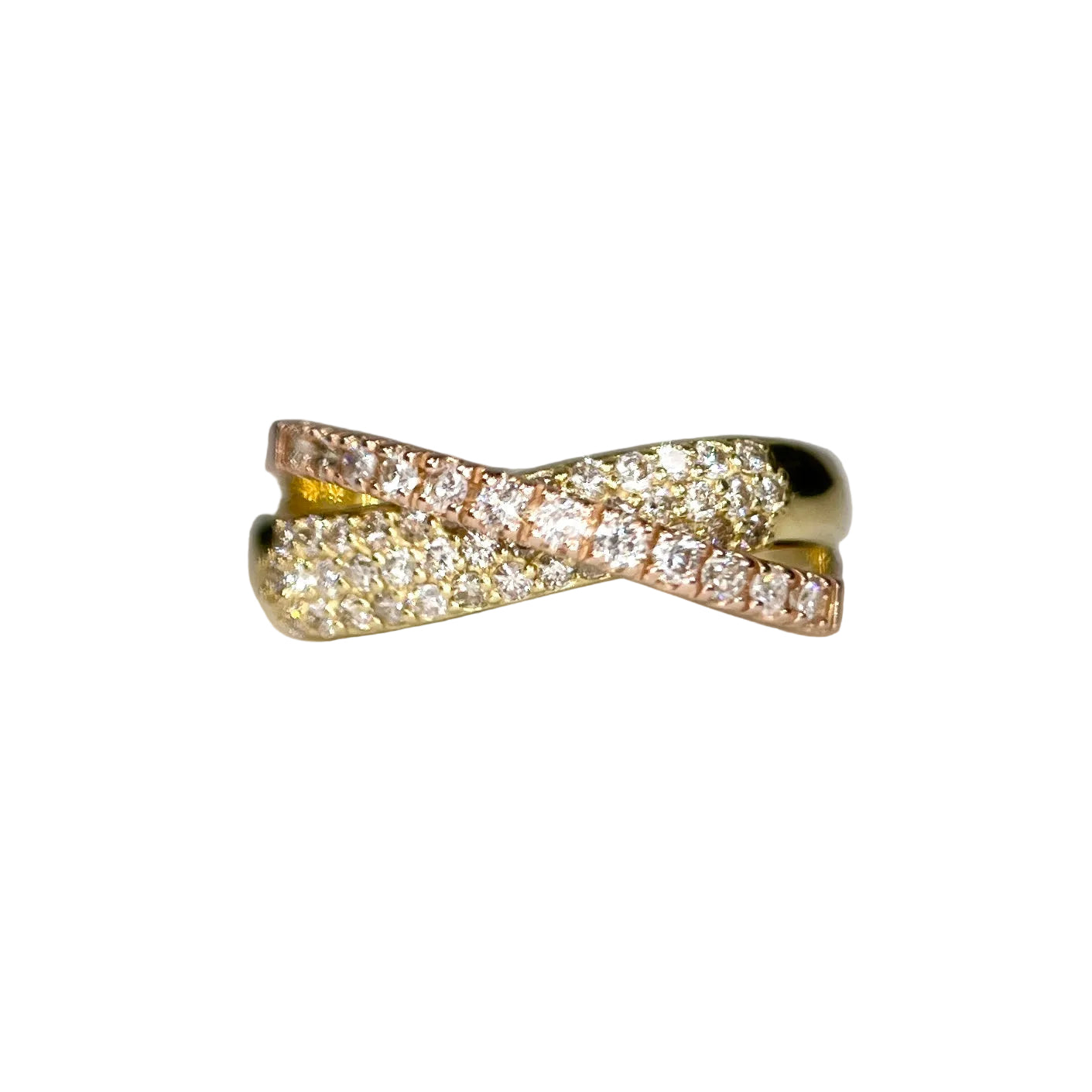 2602 K18YG/PG Ring D0.50ct 4.0g #13