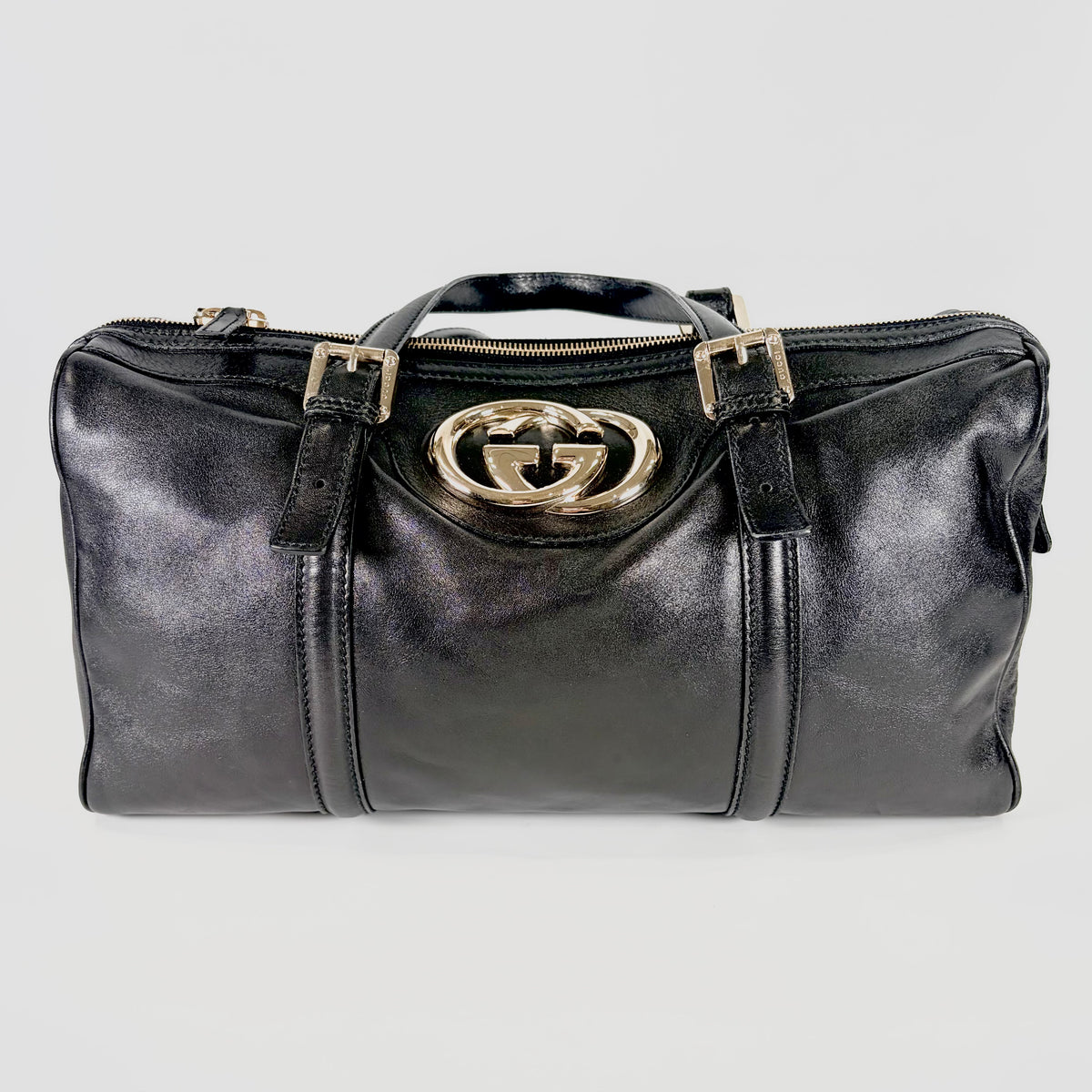 2605 secondhand GUCCI GG logo Mini Boston