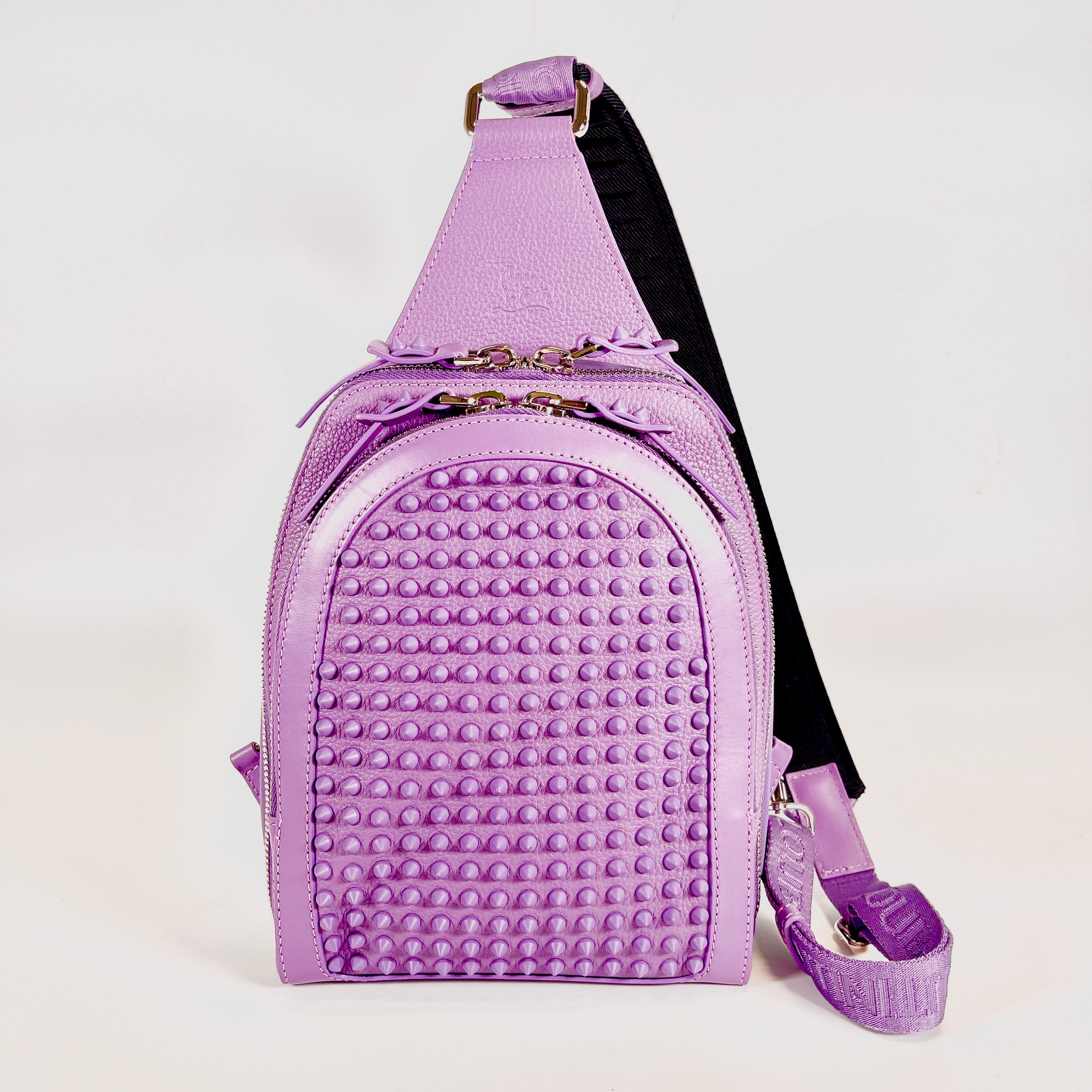 2604 secondhand Christian Louboutin Body Bag studs purple