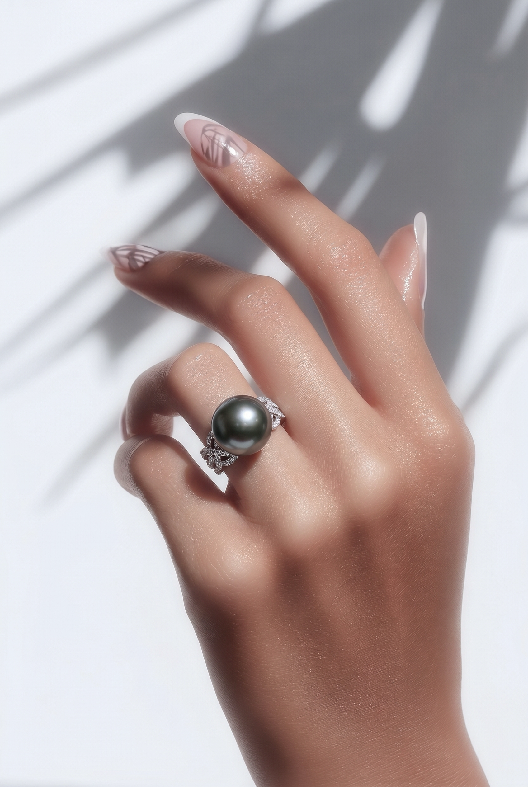 2605 secondhand 18K black Pearl 16.4㎜/D0.34ct 11.3g #13