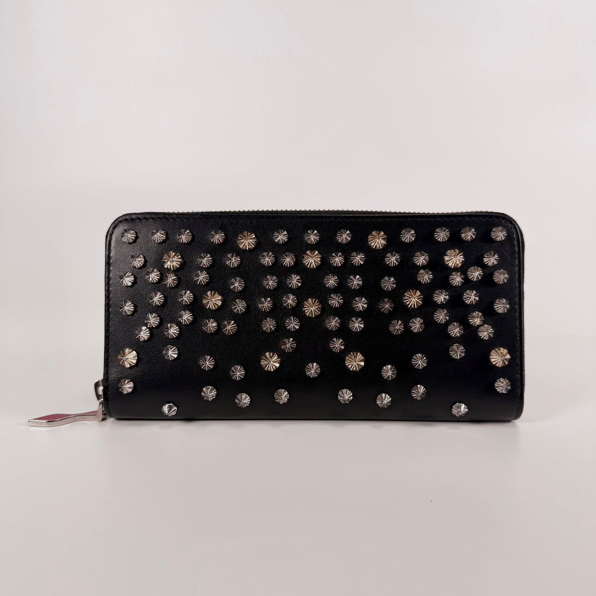 2607 secondhand Christian Louboutin studs wallet black