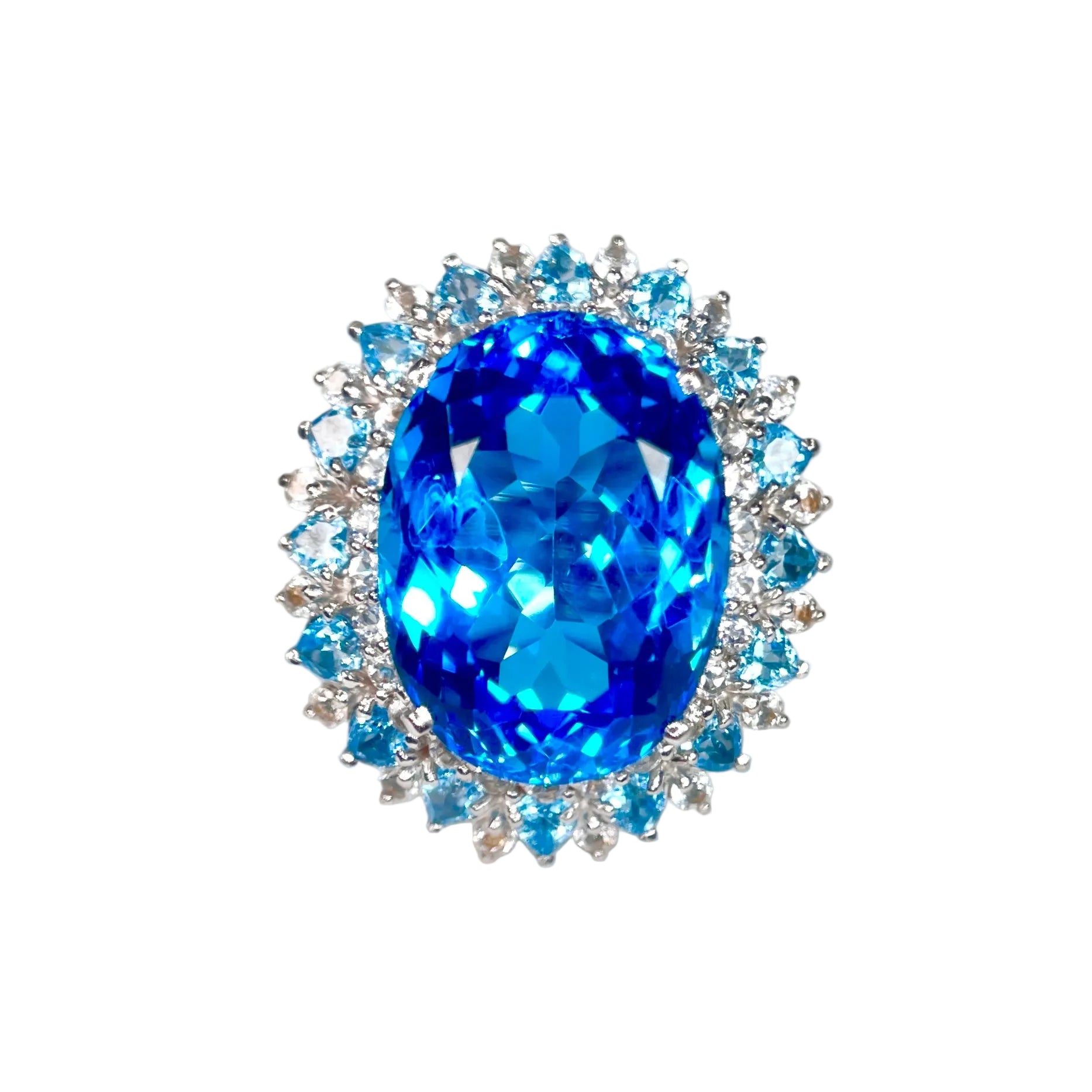 2602 K18WG Ring 25.6ct/1.58ct/1.96ct 18.4g