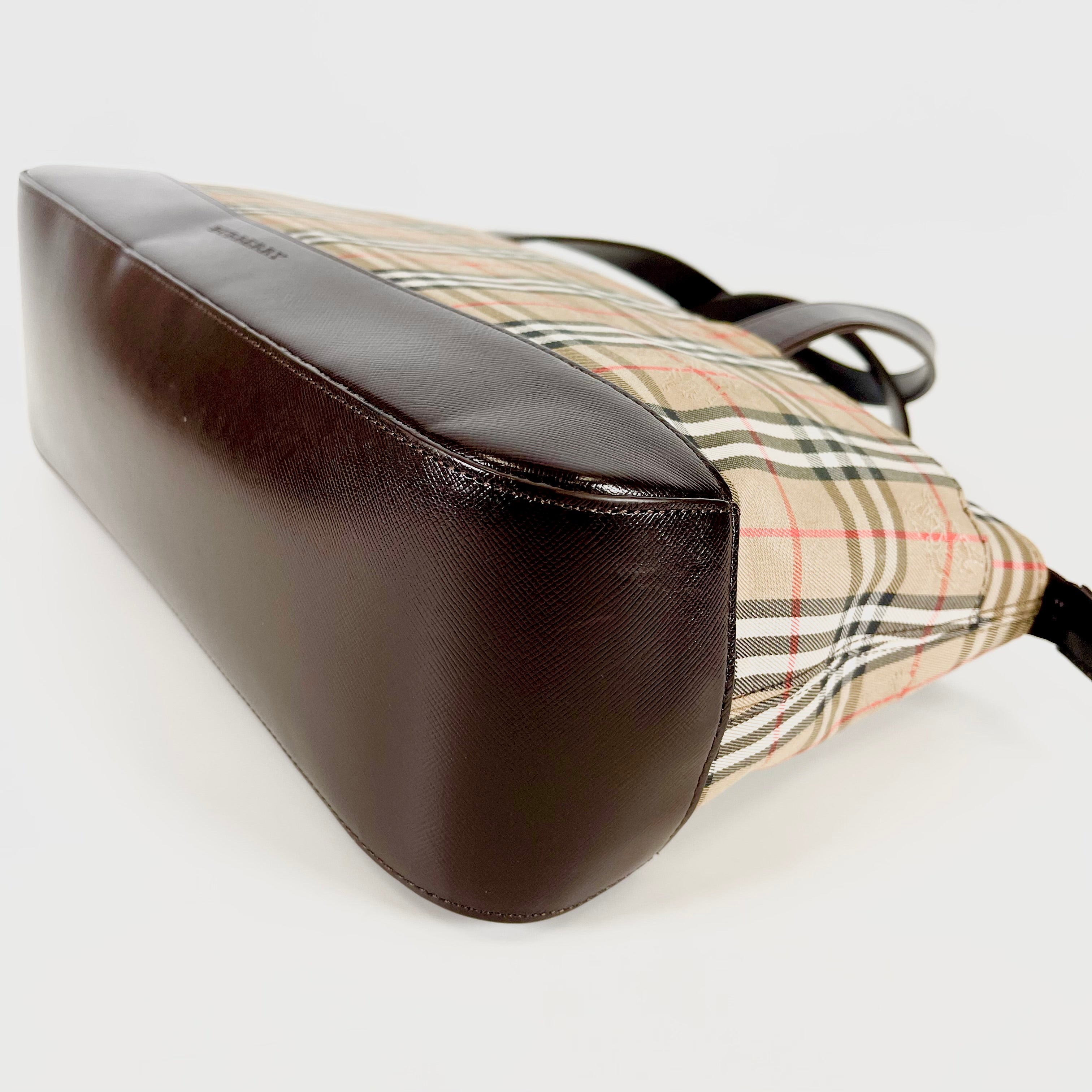 2605 secondhand BURBERRY check hand bag