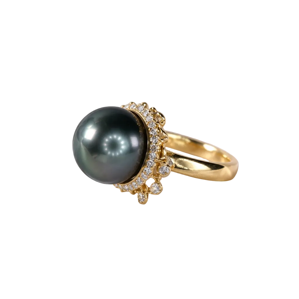 2605 secondhand K18 ring D0.45ct 4.3g #13.5