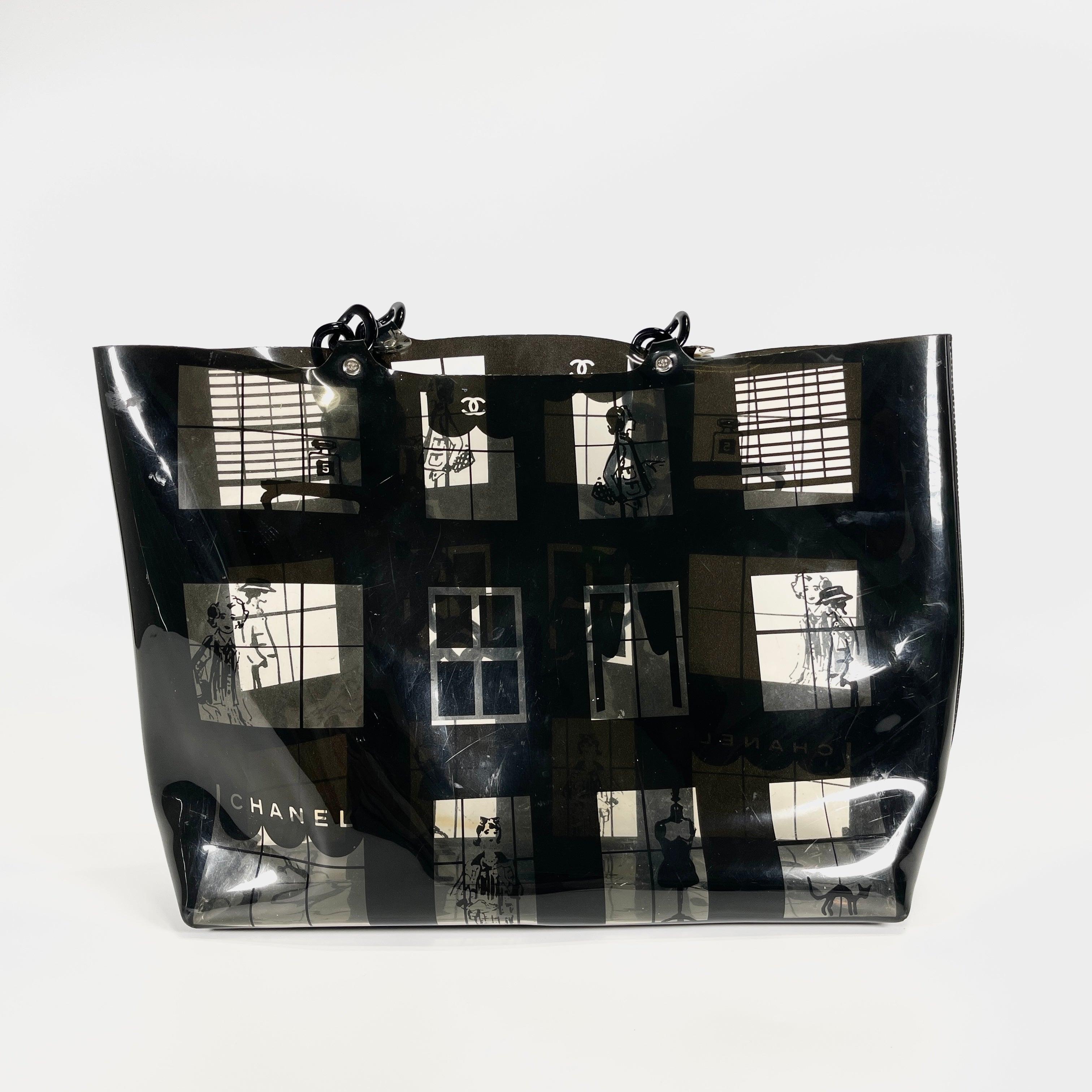 2605 secondhand CHANEL PVC hand bag